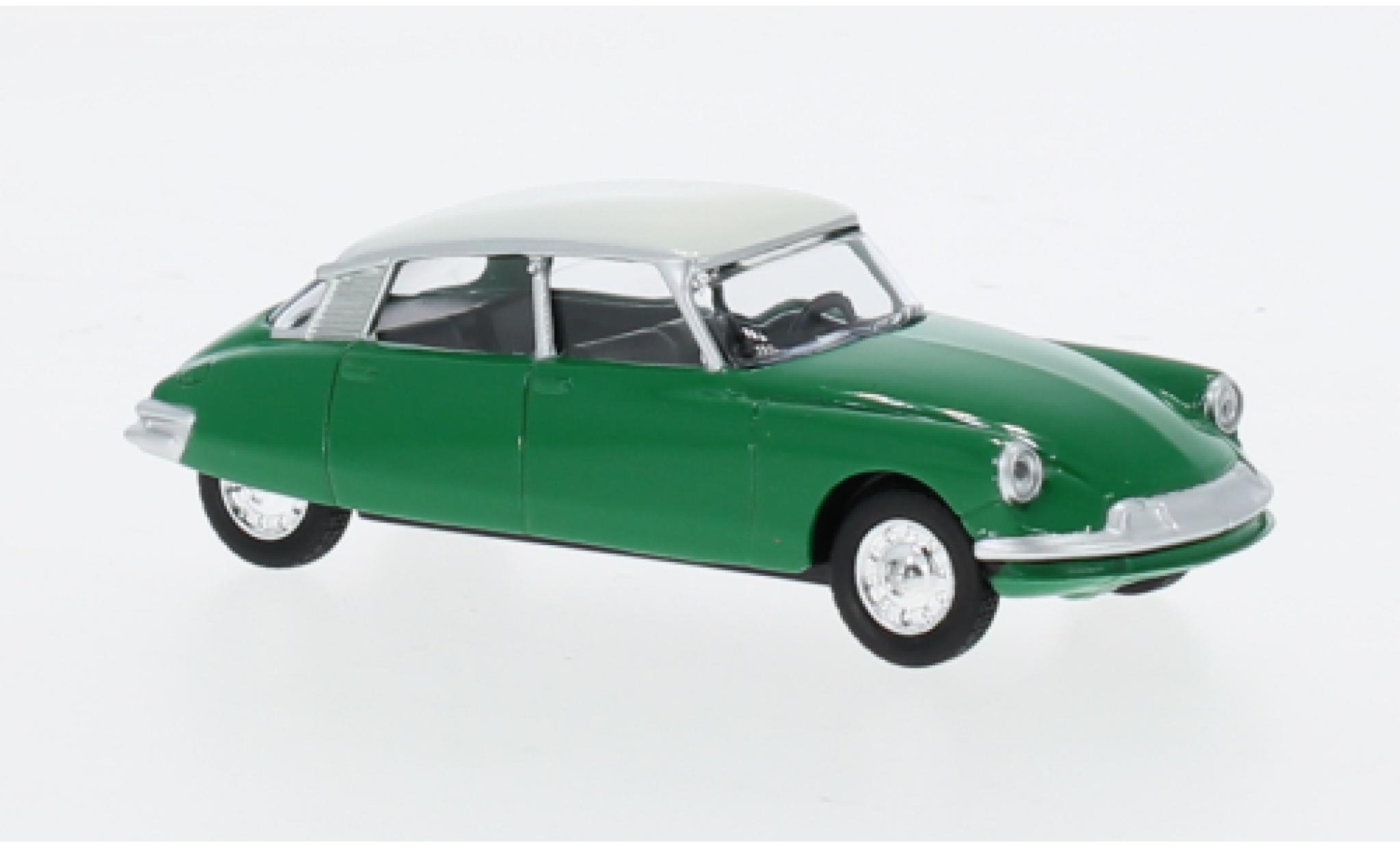 Citroen DS 1/64 Norev 19 groen/wit 1958 1:64 modelauto