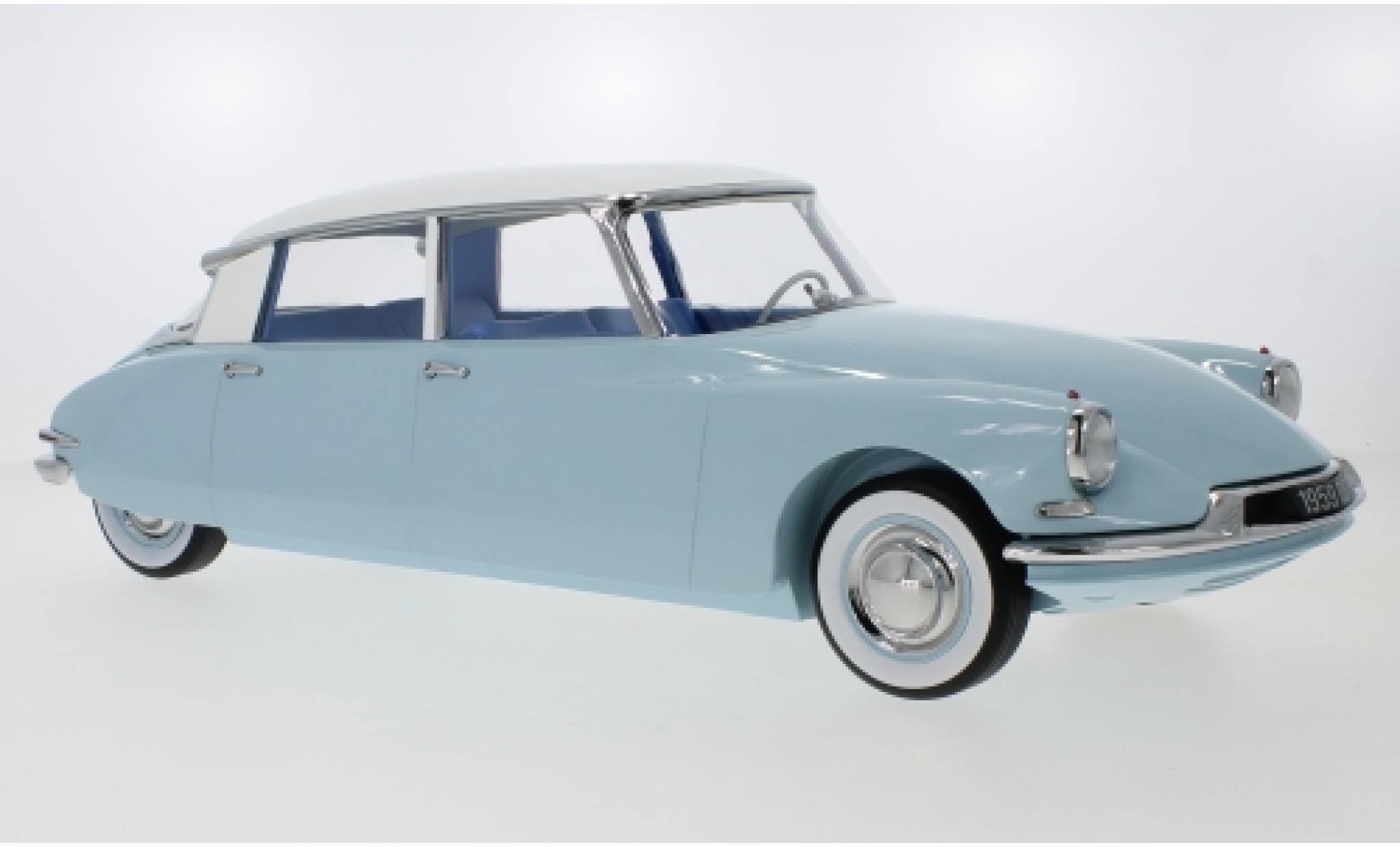 Citroen DS 19 1/18 Norev 19 blauw/wit 1959 modelauto