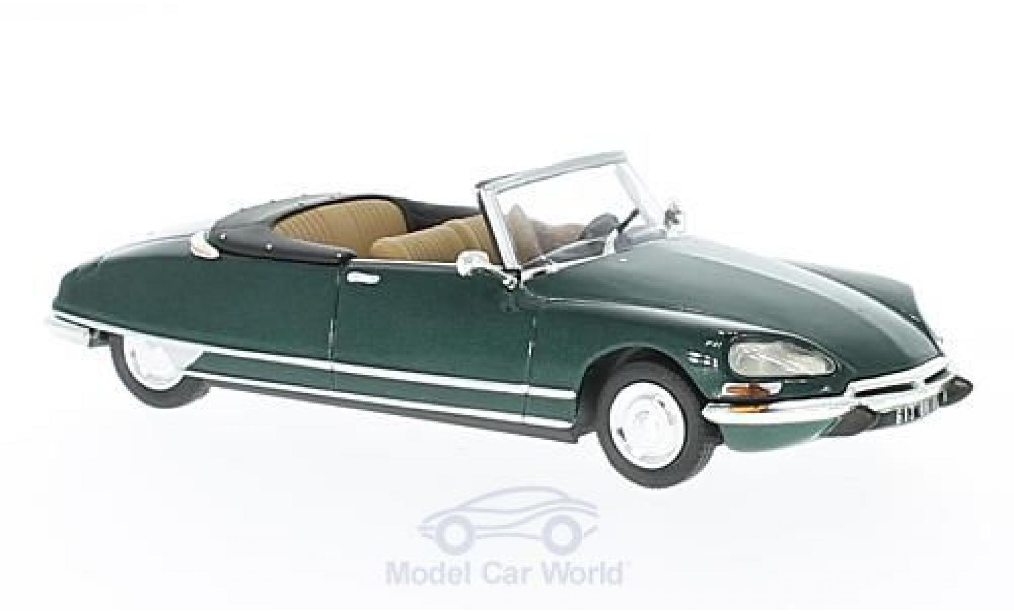 Citroen DS Cabriolet 1/43 Norev 21 Cabriolet metallic groen 1971 modelauto