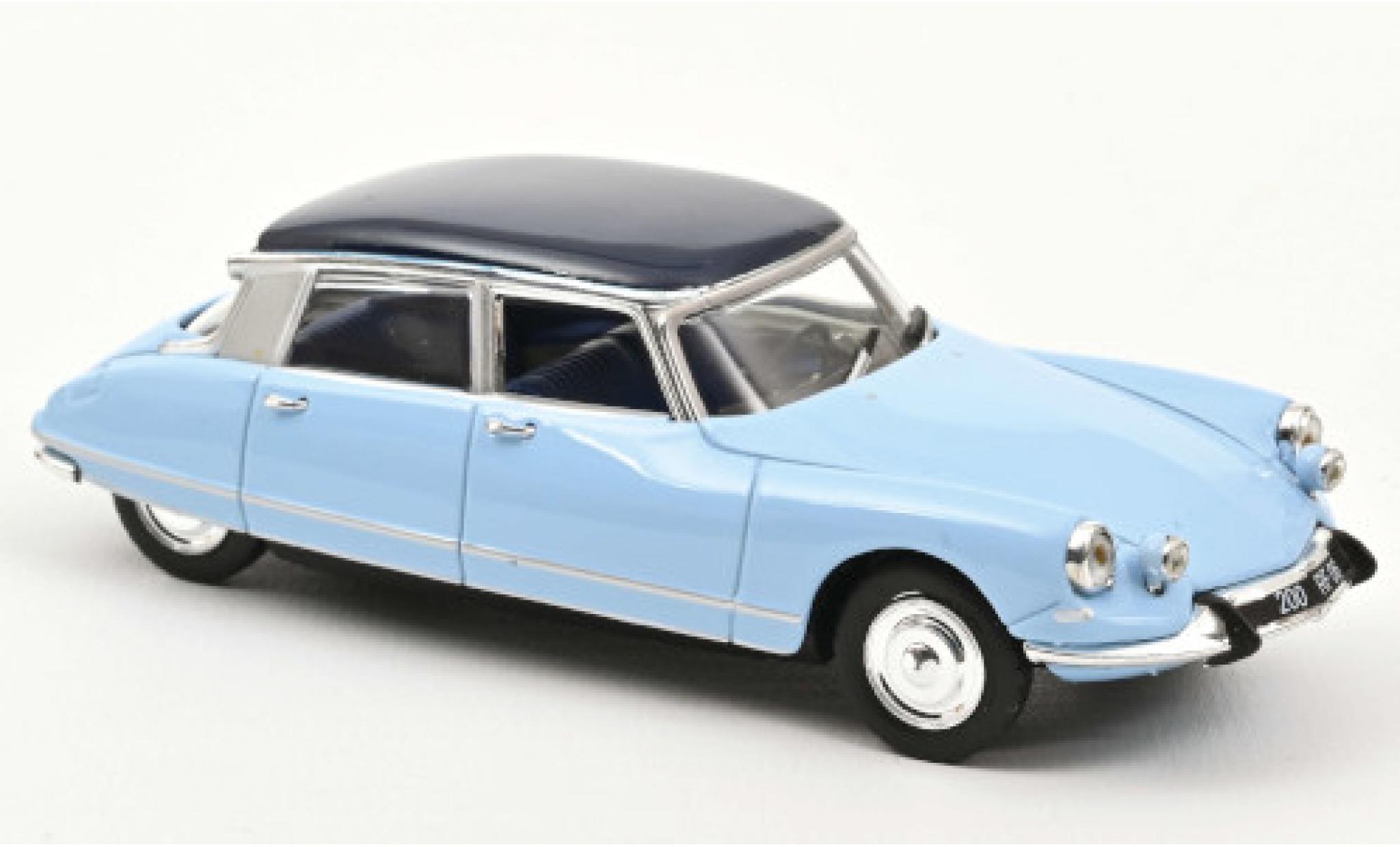 Citroen DS 1/43 Norev 21 Pallas blauw/blauw 1967 modelauto