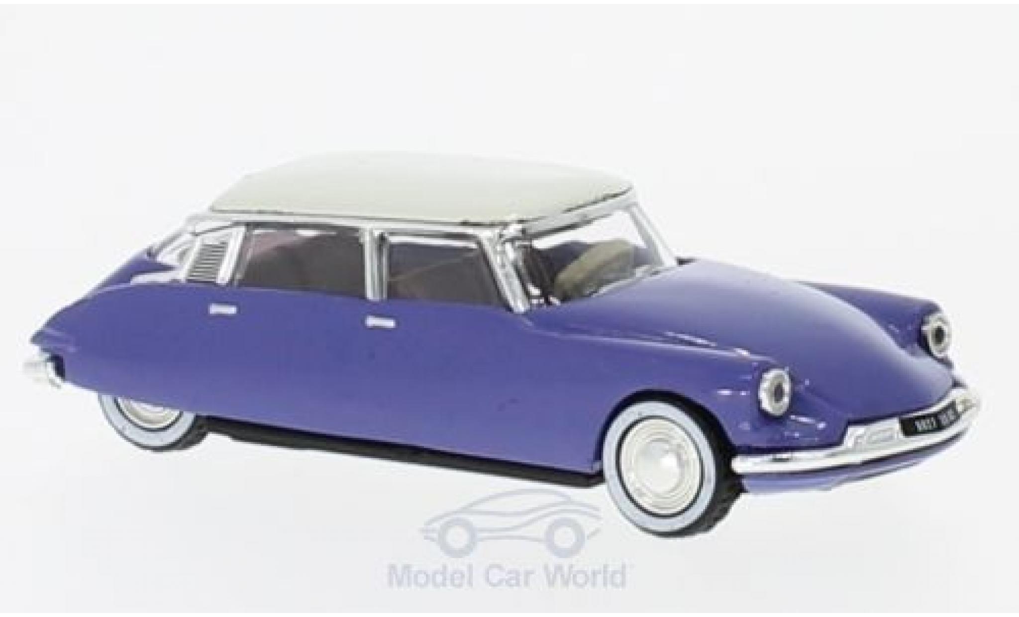 Citroen DS 19 1/87 Norev 19 blauw/wit 1959 modelauto
