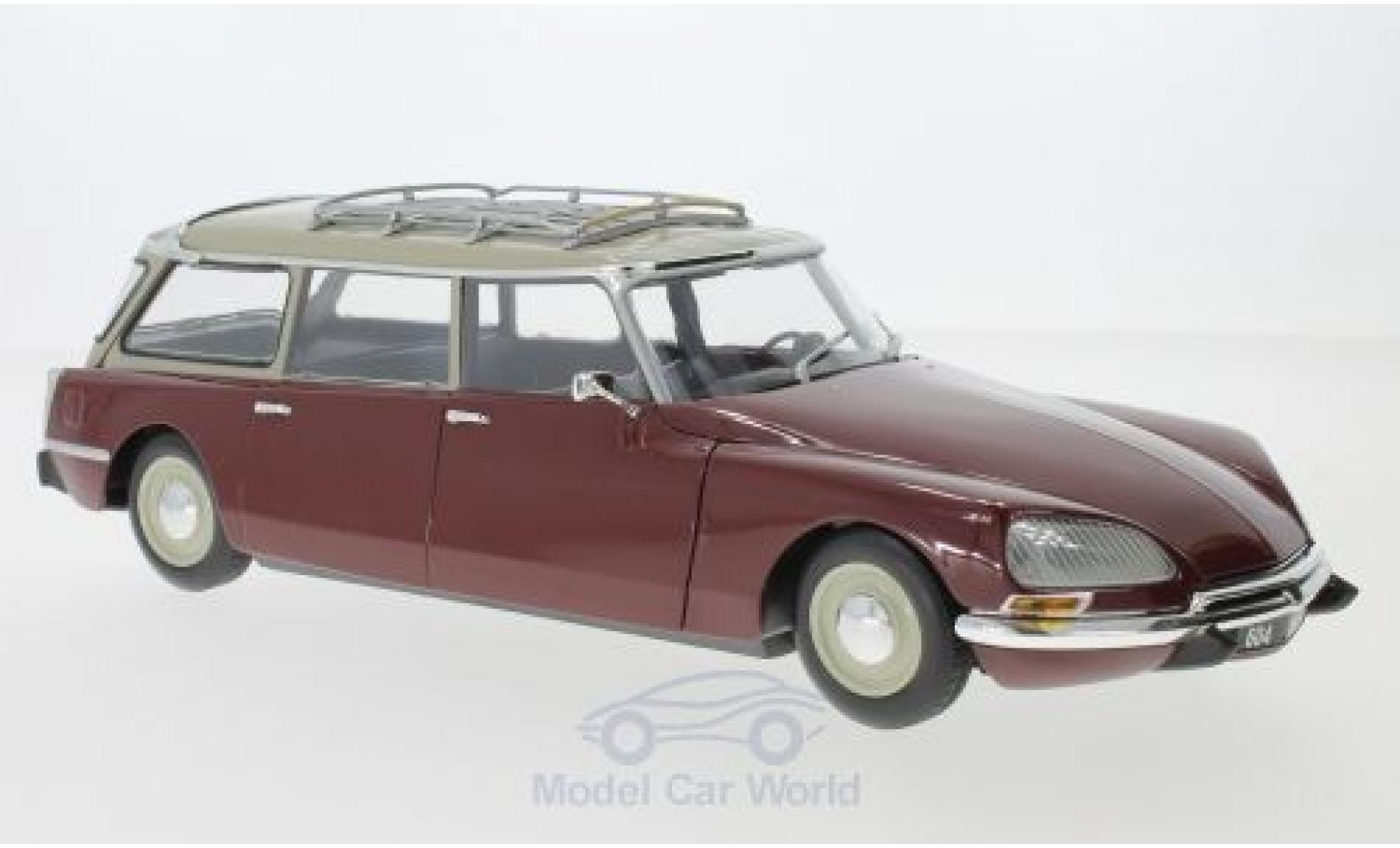 Citroen DS 21 1/18 Norev C 21 Stationwagen rood/beige 1970 modelauto