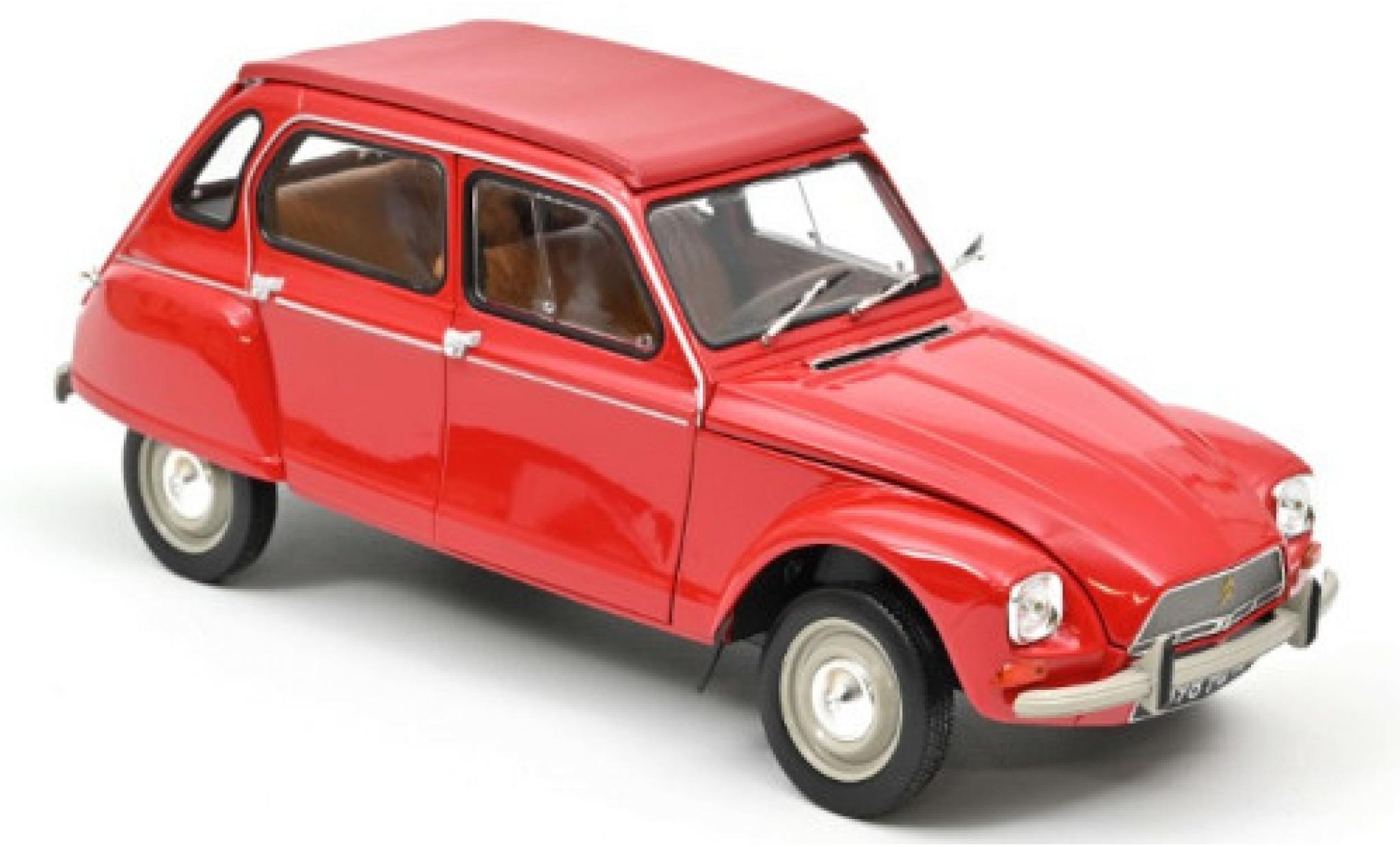 Citroen Dyane 1/18 Norev 6 rood 1974 mit Faltdach modelauto