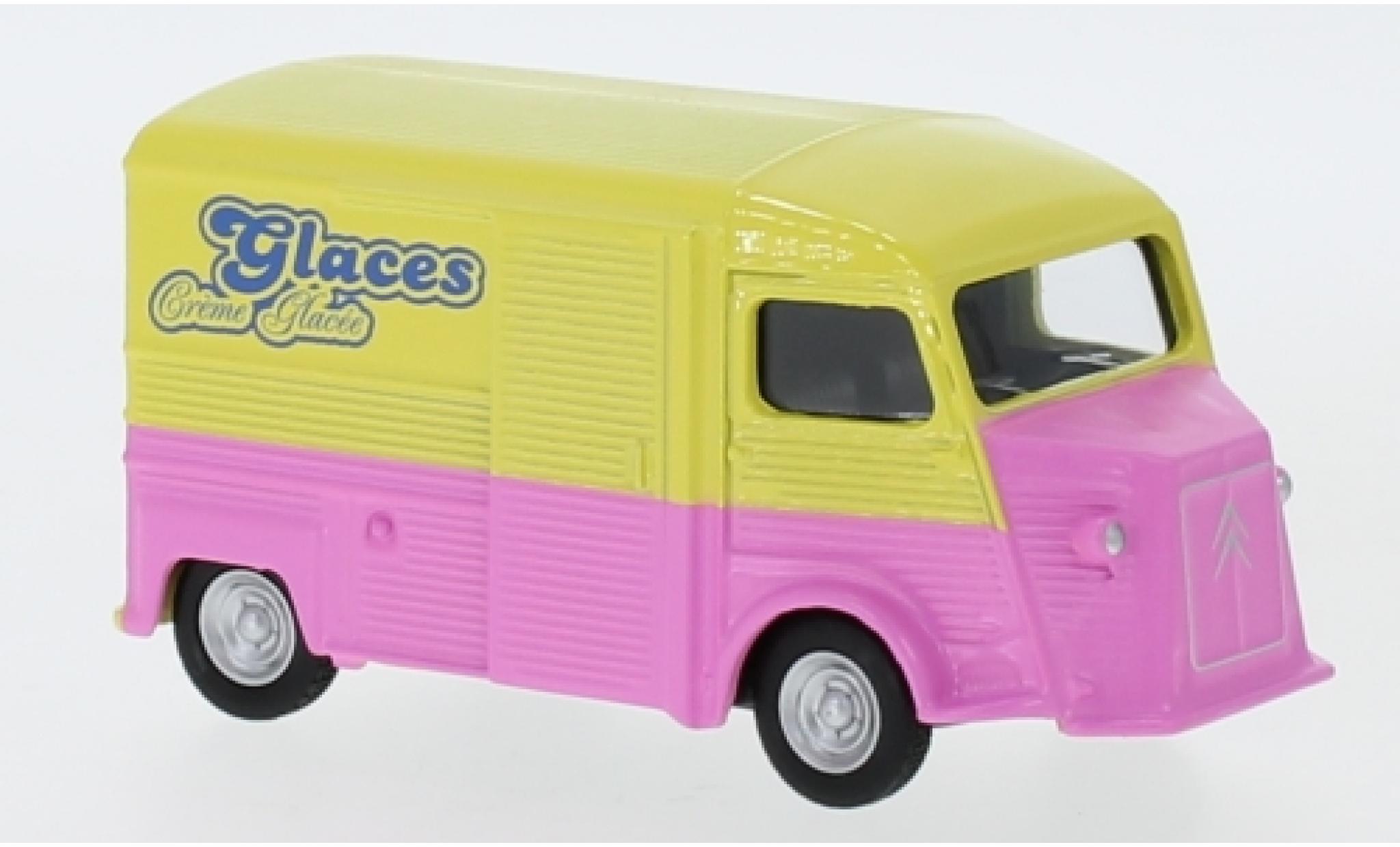 Citroen HY 1/64 Norev roze/geel Glacier 1980 modelauto