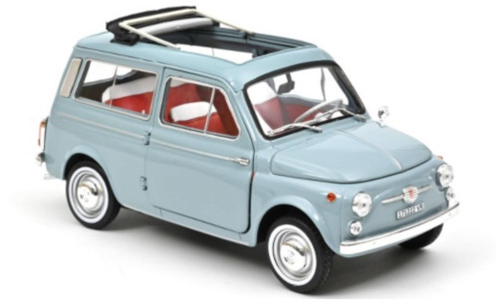 Fiat 500 1/18 Norev Giardiniera blauw 1964 modelauto