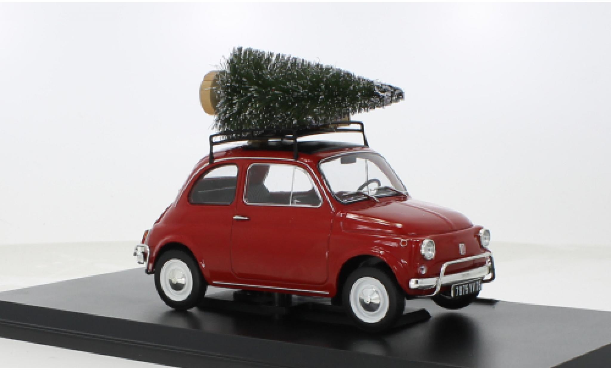 Fiat 500 1/18 Norev L rood Christmas Special 1968 1:18 modelauto