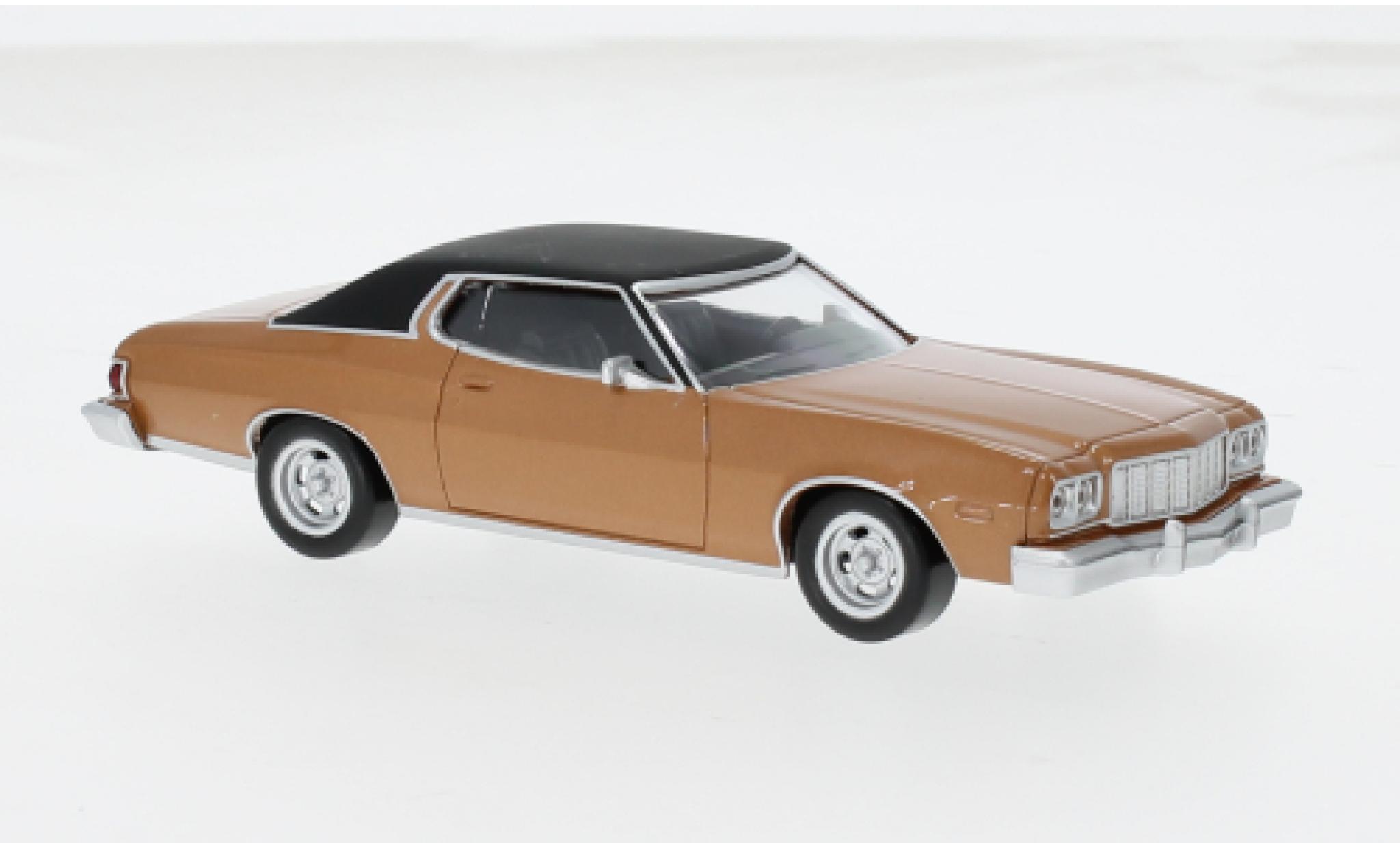 Ford Gran Torino 1/43 Norev metallic bruin/zwart 1974 1:43 modelauto