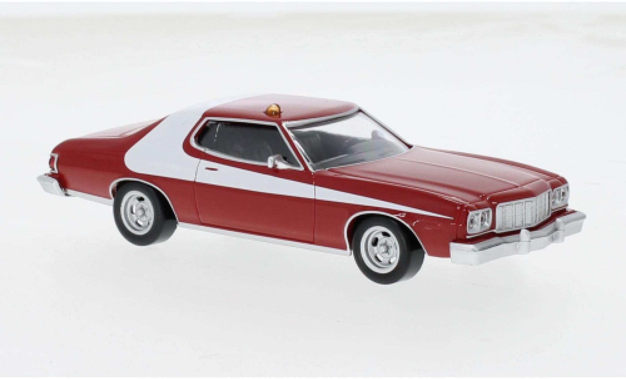 Ford Gran Torino 1/43 Norev rood/wit 1974 1:43 modelauto