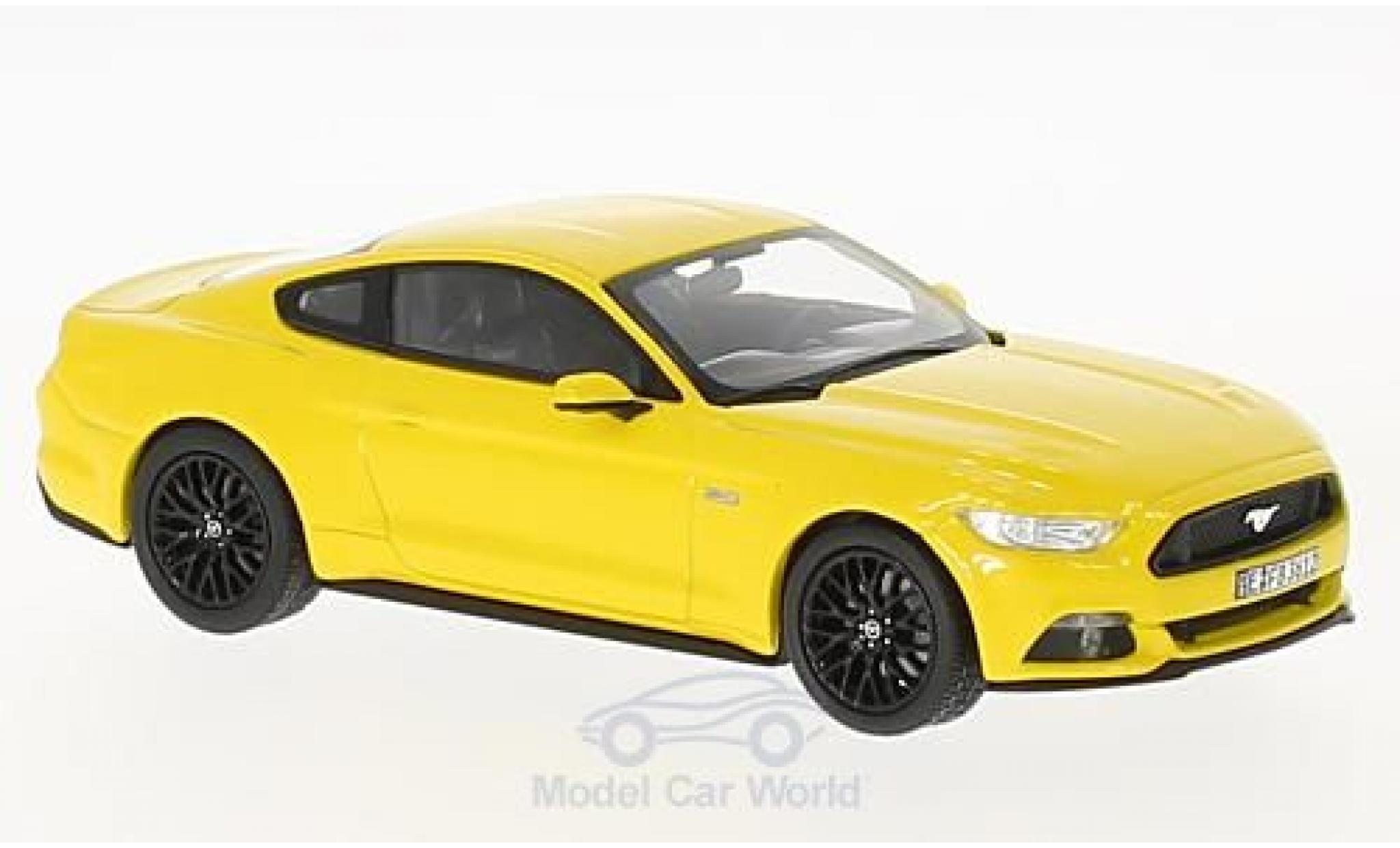 Ford Mustang GT 1/43 Norev GT geel 2015 modelauto
