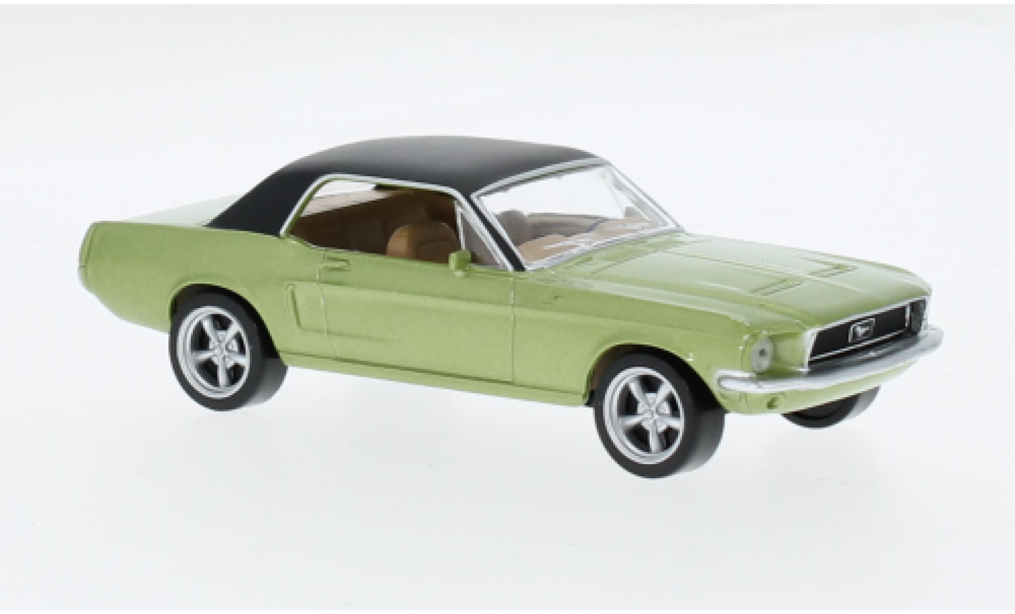 Ford Mustang 1/43 Norev metallic groen/zwart 1968 1:43 modelauto