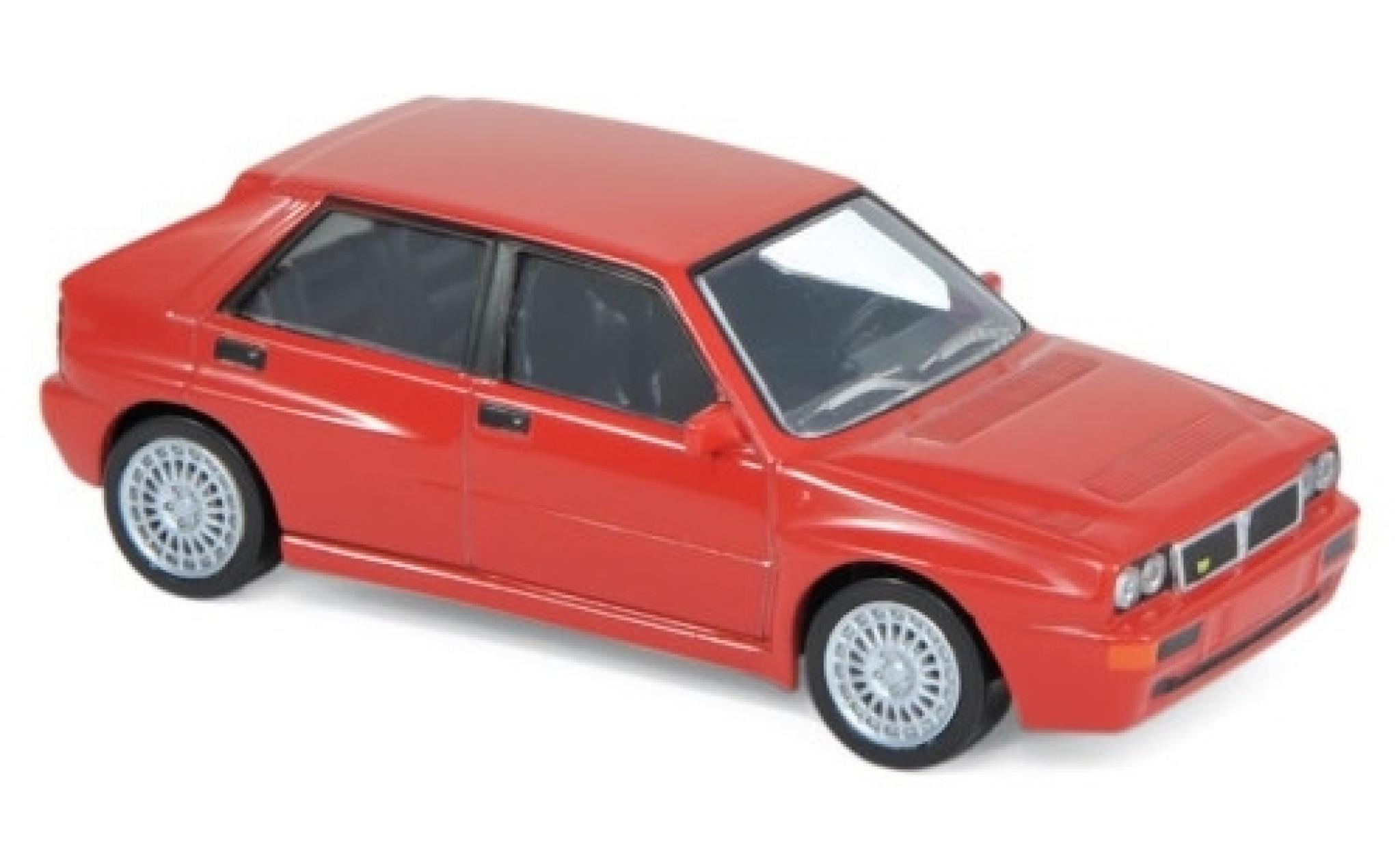 Lancia Delta 1/43 Norev Evoluzione 2 rood 1993 Jetcar modelauto