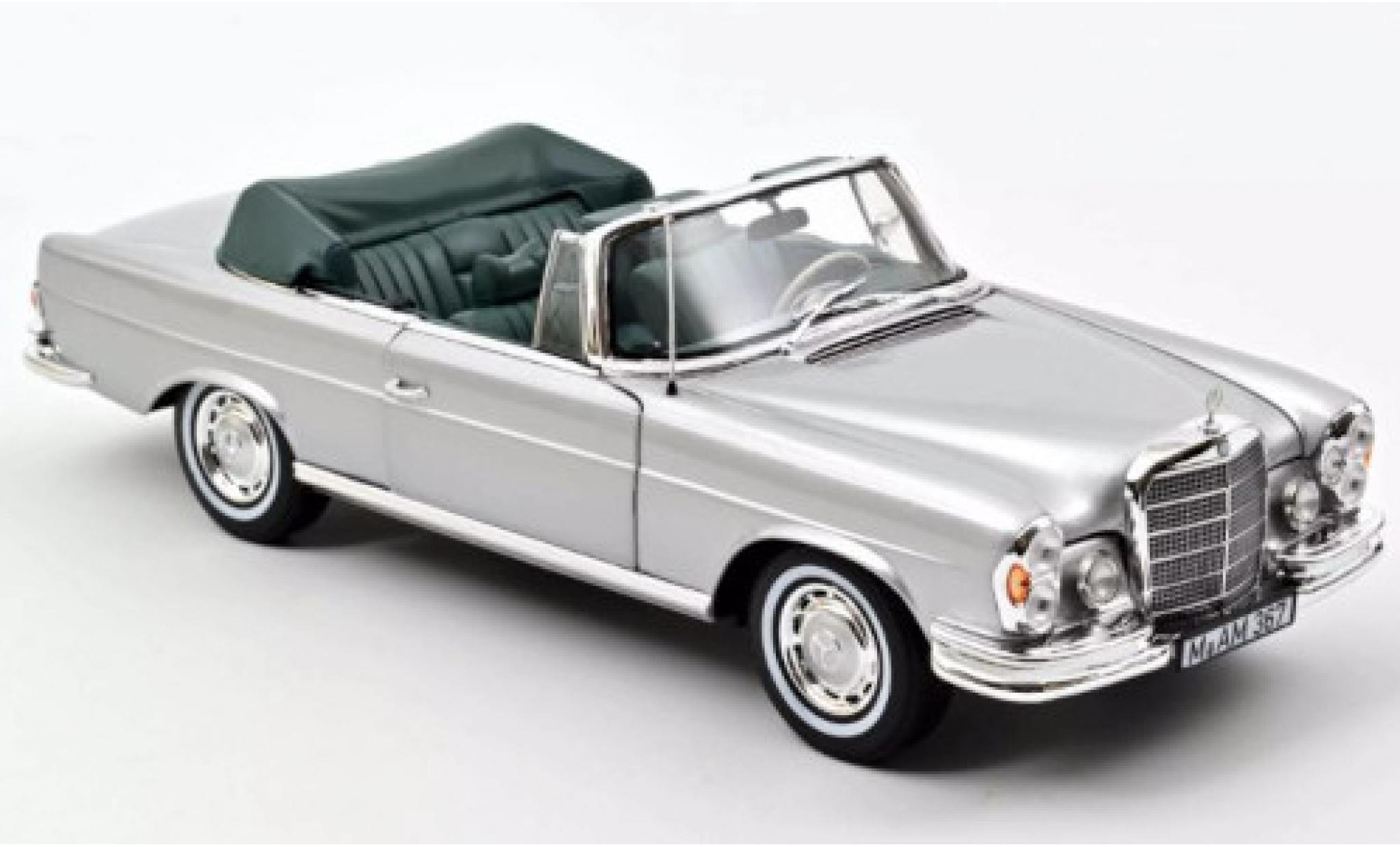 Mercedes 280 1/18 Norev SE Cabriolet grijs 1969 SoftTop liegt bei modelauto