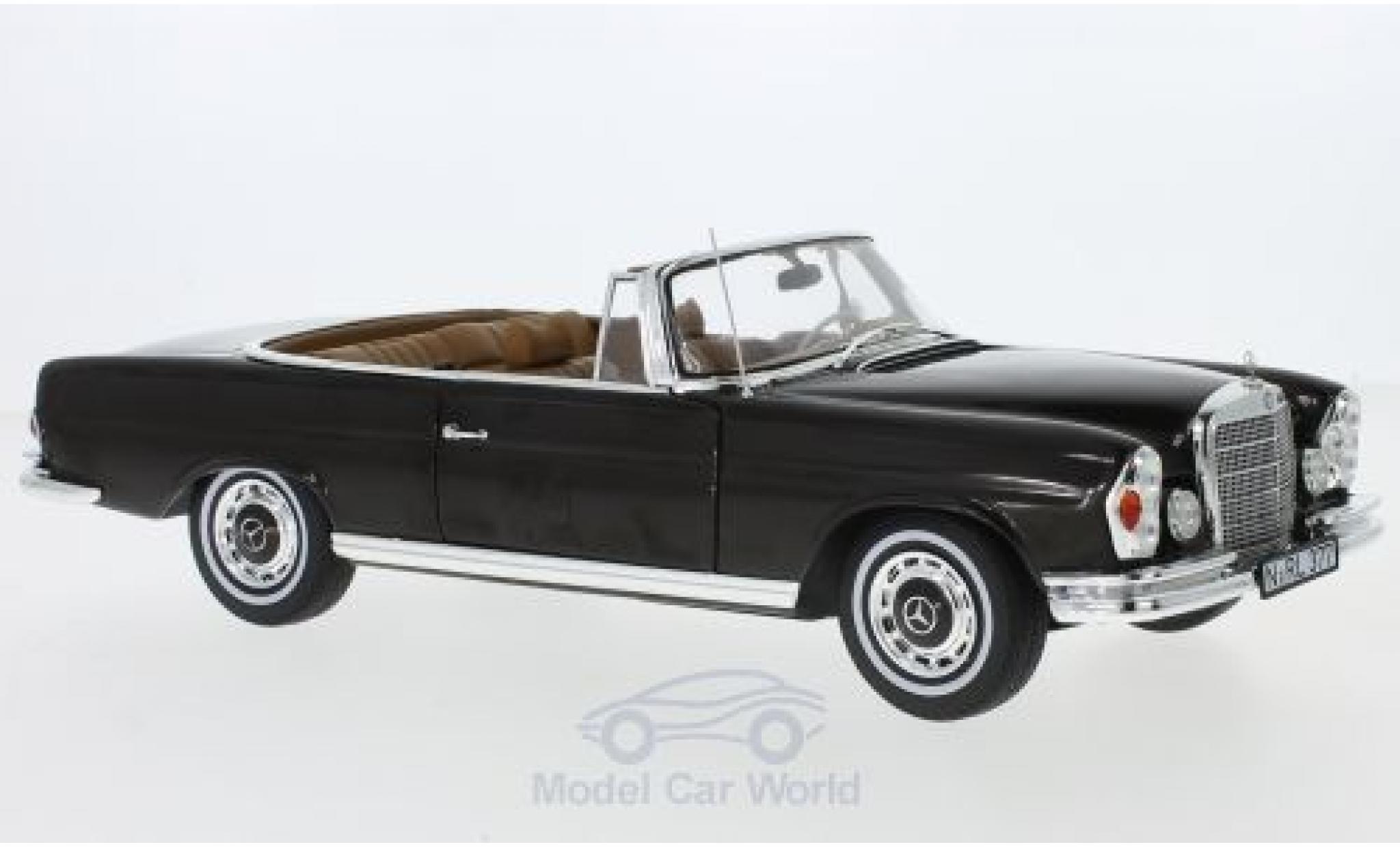 Mercedes 280 SE 1/18 Norev SE Cabriolet (W111) bruin/bruin 1969 Dach liegt ein modelauto