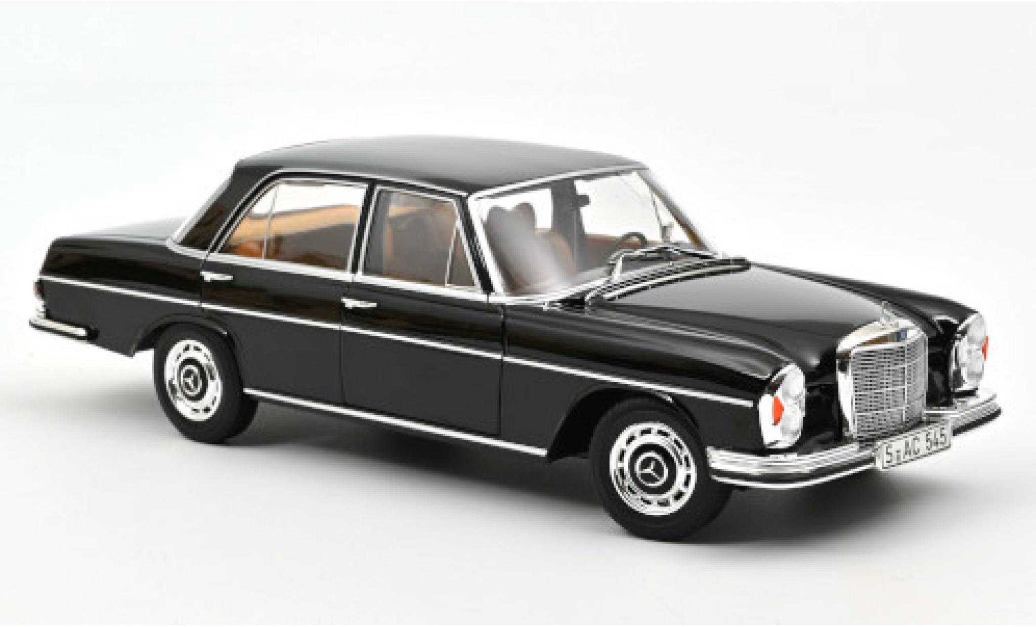 Mercedes 280 1/18 Norev SE (W108) zwart 1968 modelauto