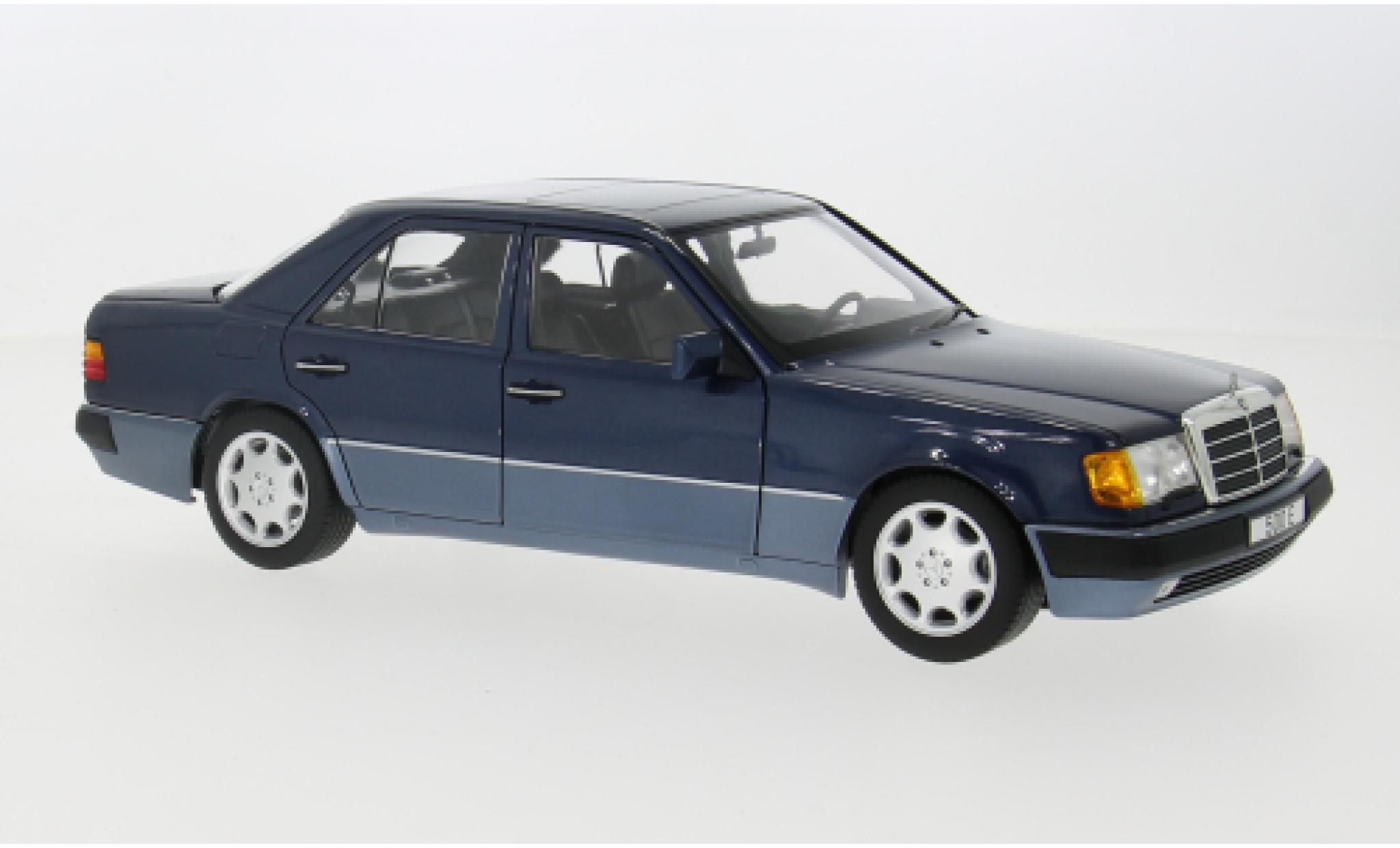 Mercedes 500 1/18 Norev E (W124) blauw 1990 1:18 modelauto