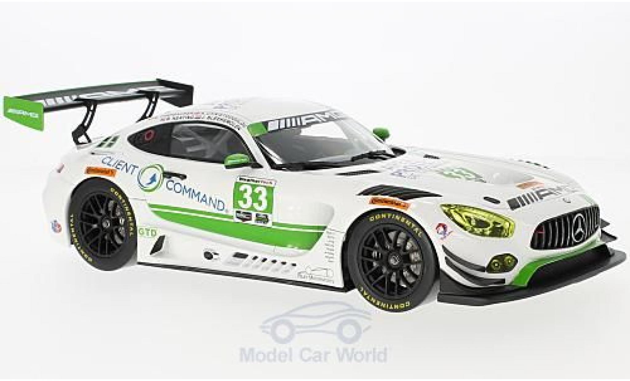 Mercedes AMG GT 1/18 Norev 3 No.33 Team Riley 24h Daytona 2017 M.Farnbacher/B.Keating/A.Christodoulou/J.Bleekemolen modelauto