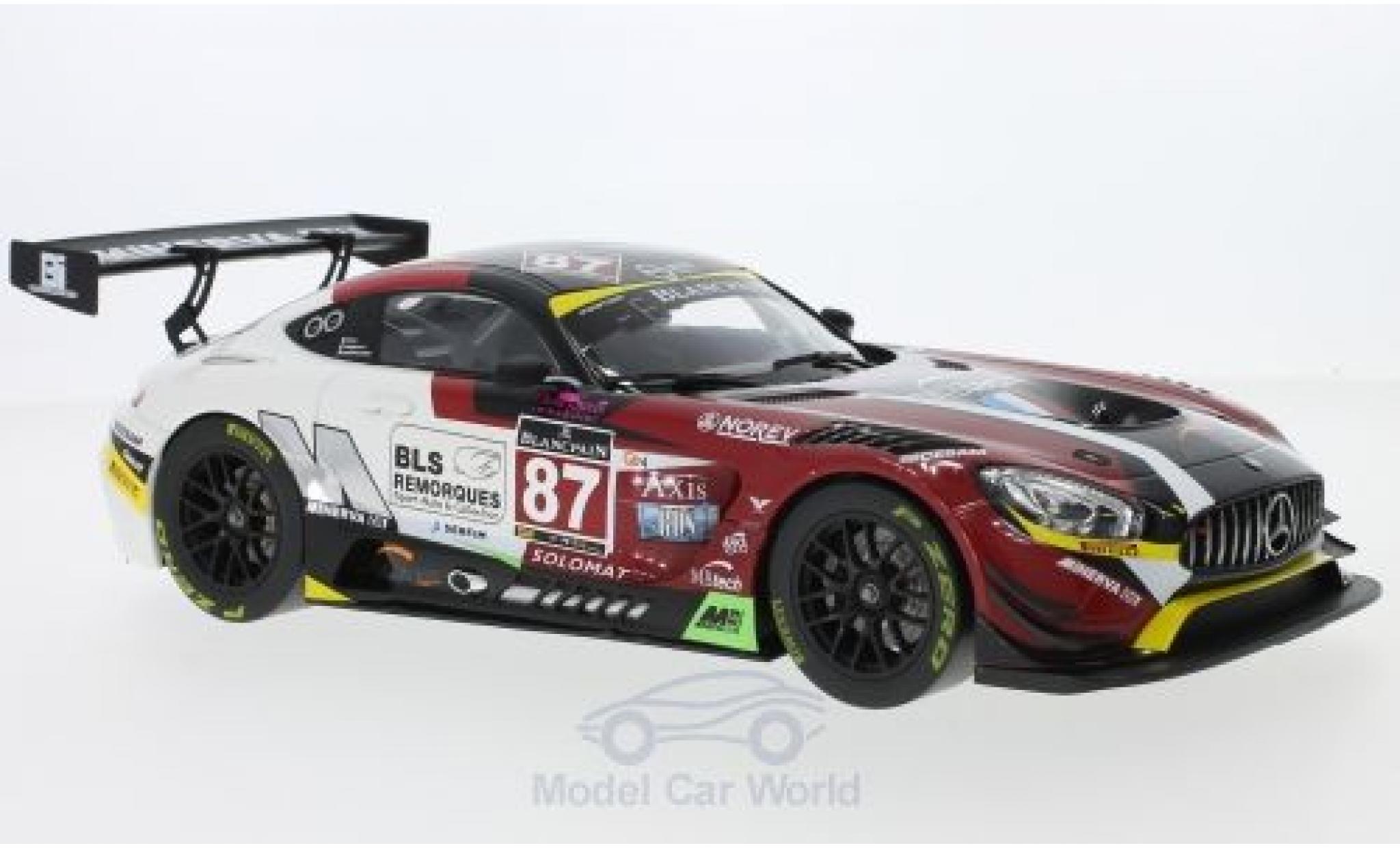 Mercedes AMG GT 1/18 Norev 3 No.87 Witpain GT Series Monza 2016 J.-C.Beaubelique/M.Ricci/G.Vannelet modelauto
