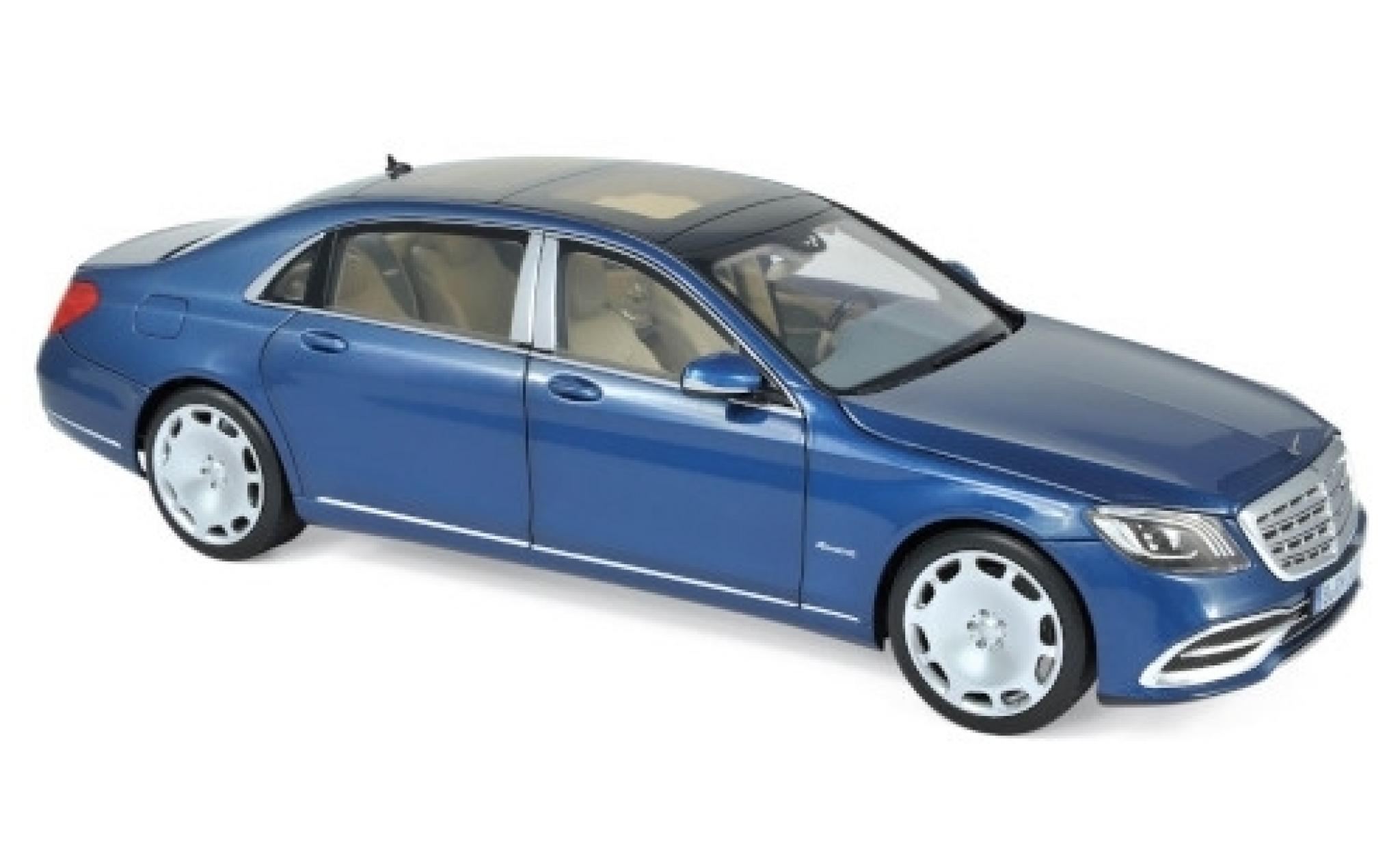 Mercedes Classe S 1/18 Norev Maybach S650 metallic blauw 2018 modelauto