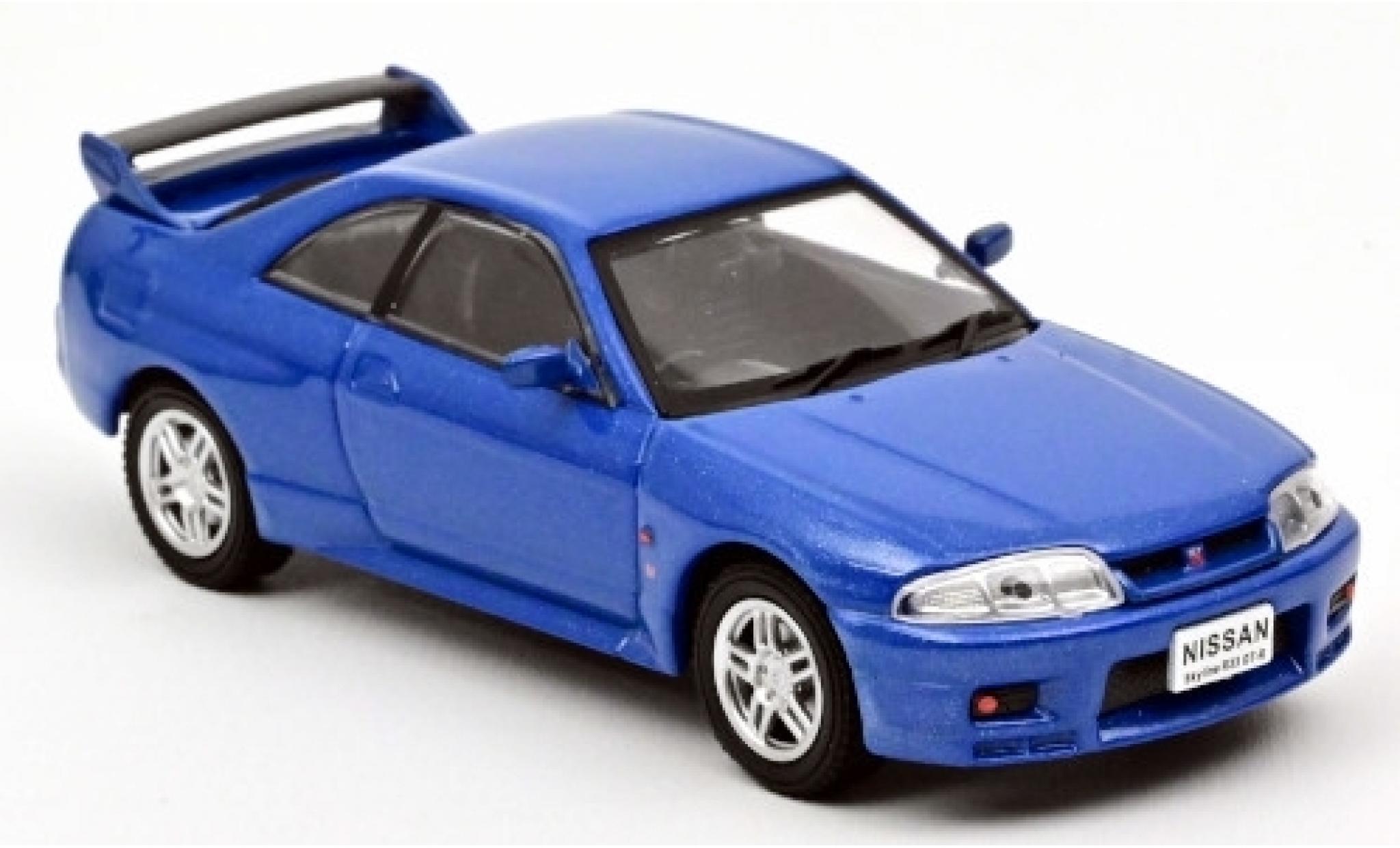 Nissan Skyline 1/43 Norev (R33) GT-R metallic blauw RHD 1995 modelauto