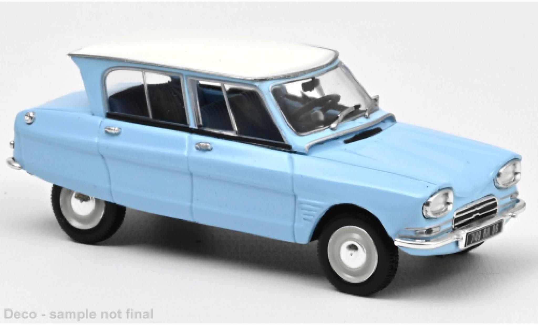 Citroen Ami 6 1/43 Norev AMI 6 blauw clair 1966 modelauto