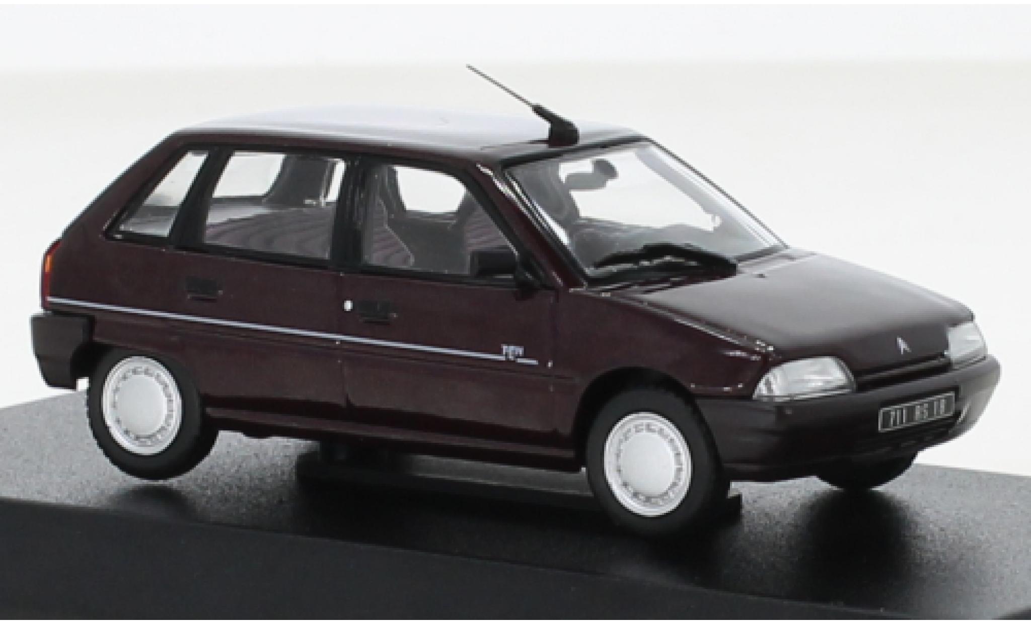 Citroen AX 1/43 Norev TEN metallic rood 1992 modelauto