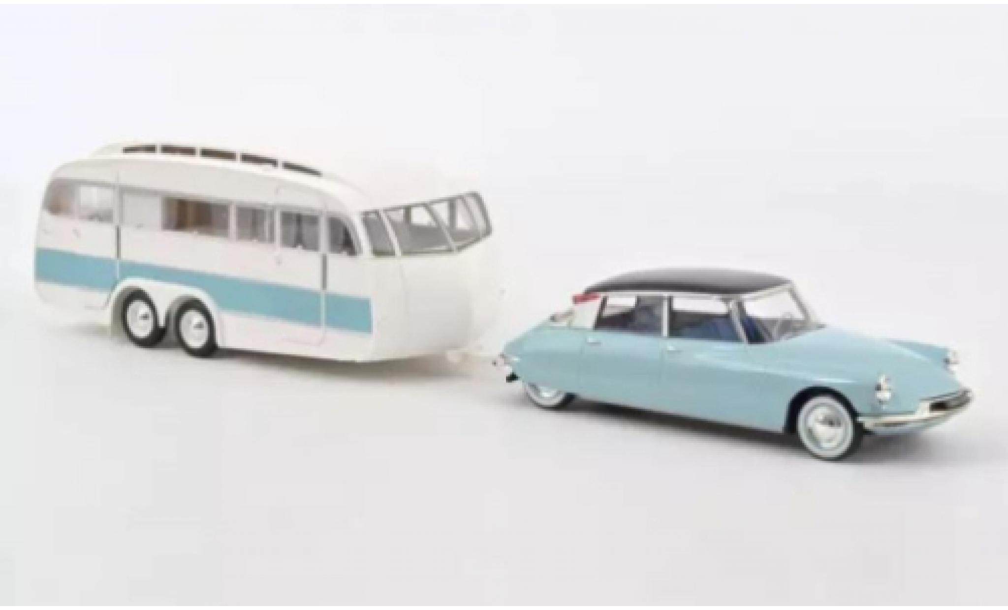 Citroen DS 1/18 Norev 19 blauw clair/lila 1959 modelauto