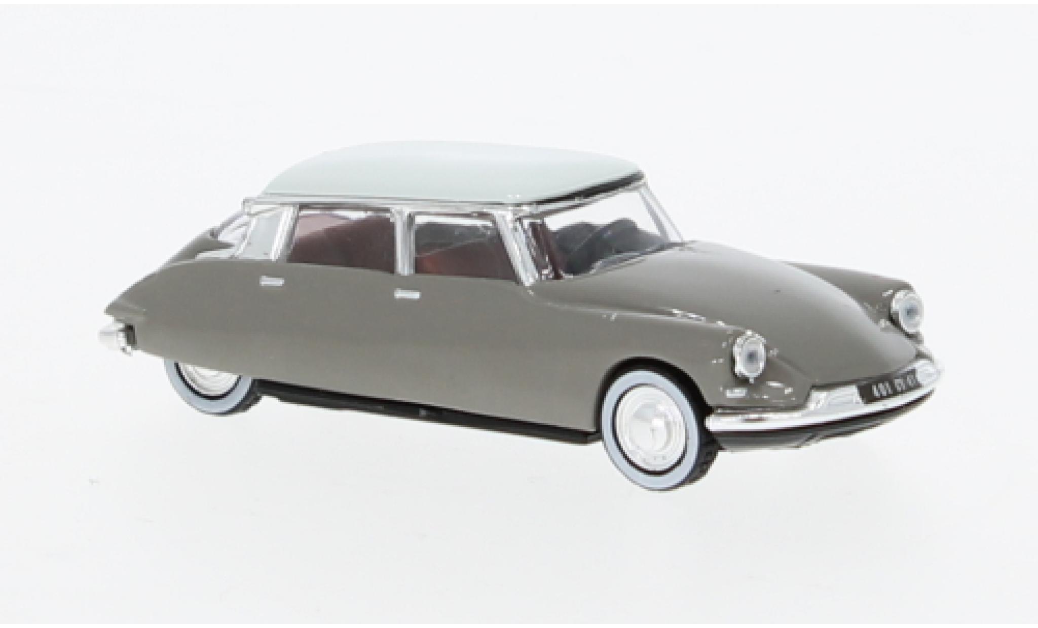 Citroen DS 1/87 Norev 19 grijs/wit 1959 modelauto