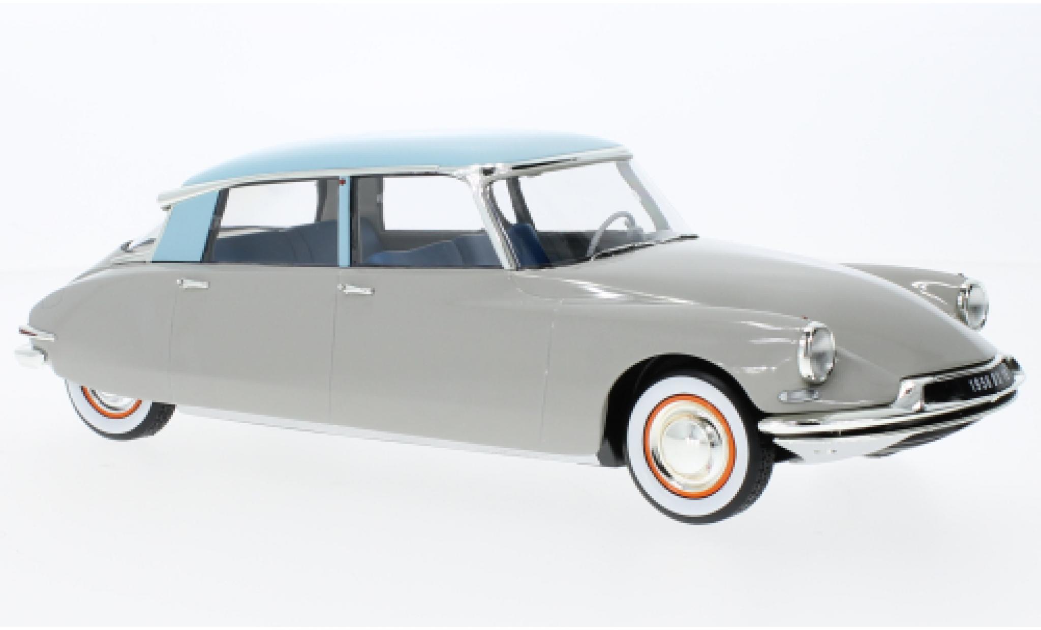 Citroen DS 1/18 Norev 19 grijs clair/turquoise clair 1956 modelauto