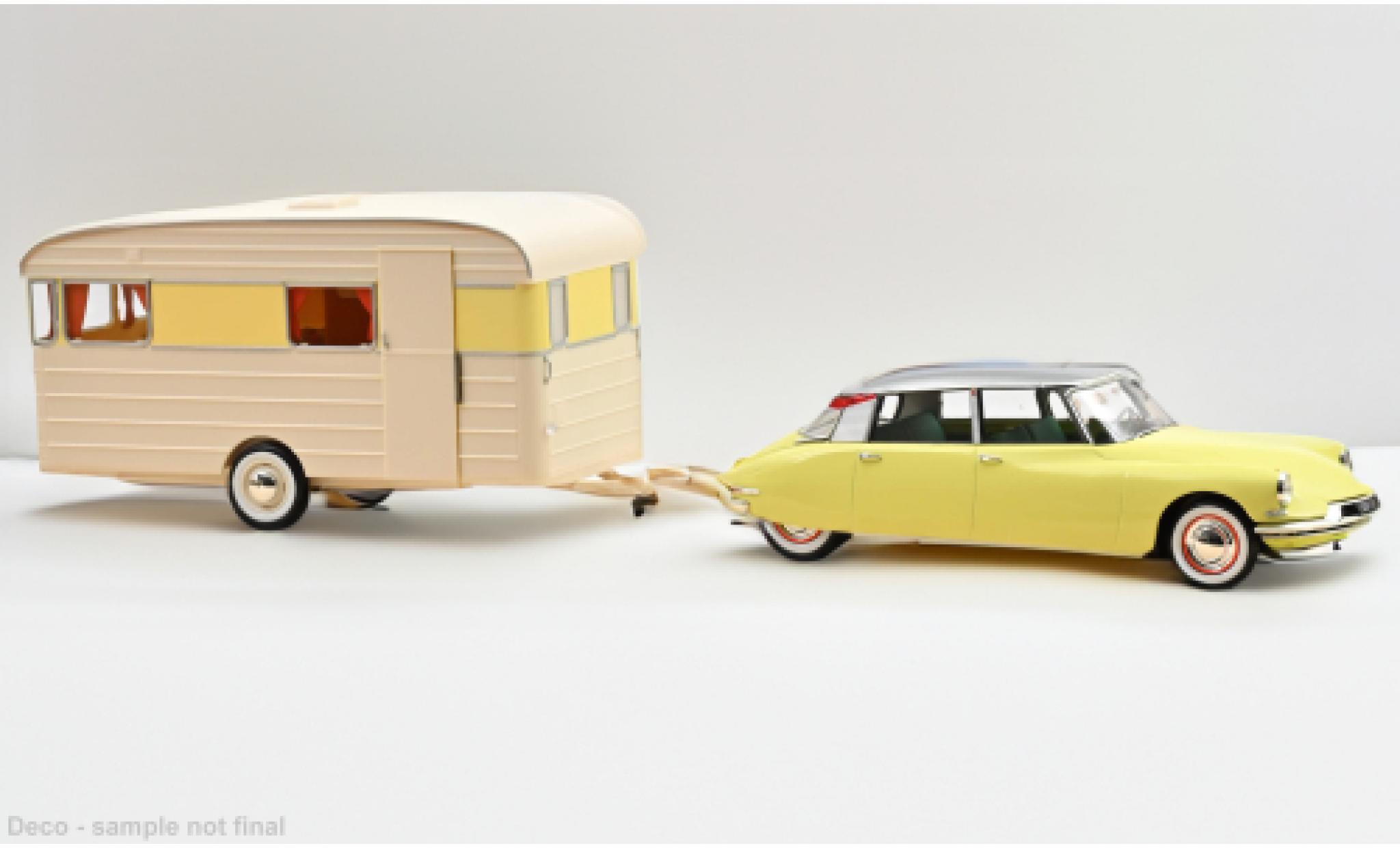 Citroen DS 1/18 Norev 19 geel 1960 modelauto