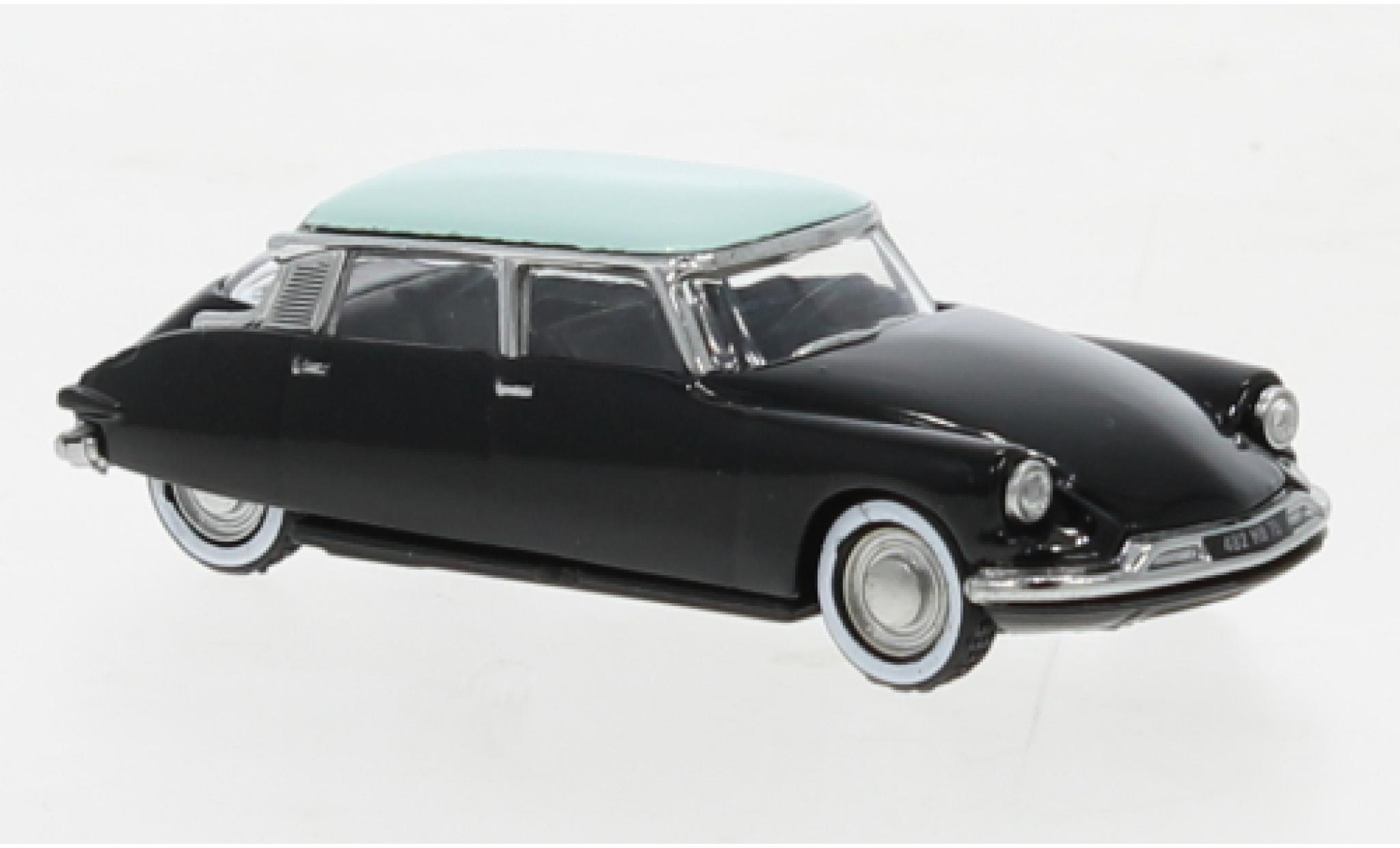 Citroen DS 1/87 Norev 19 zwart/turquoise 1958 modelauto