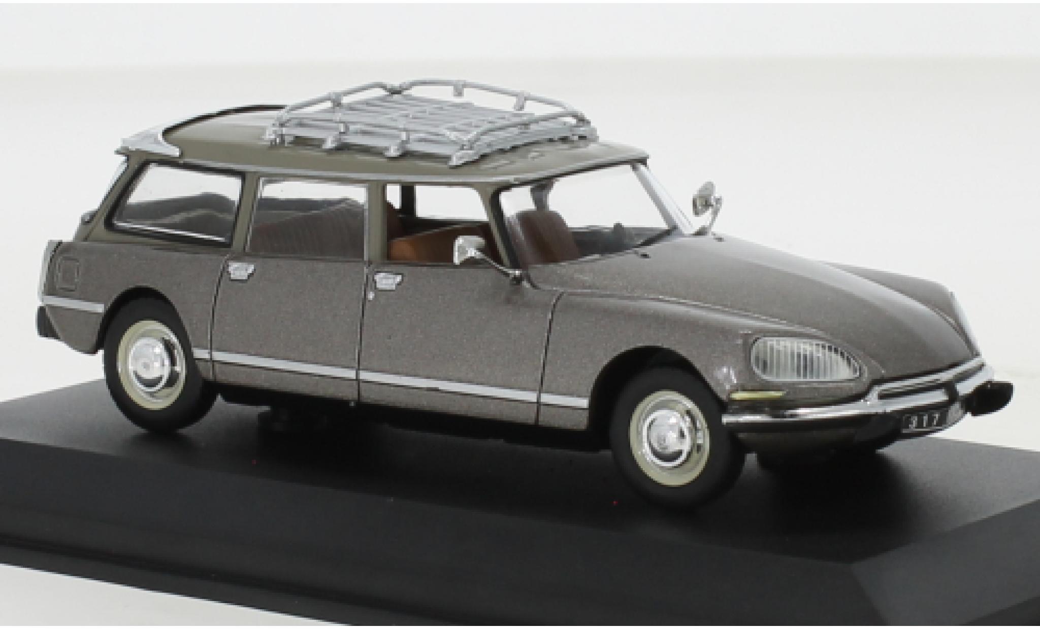 Citroen DS 1/43 Norev 23 Stationwagen metallic grijs 1974 modelauto