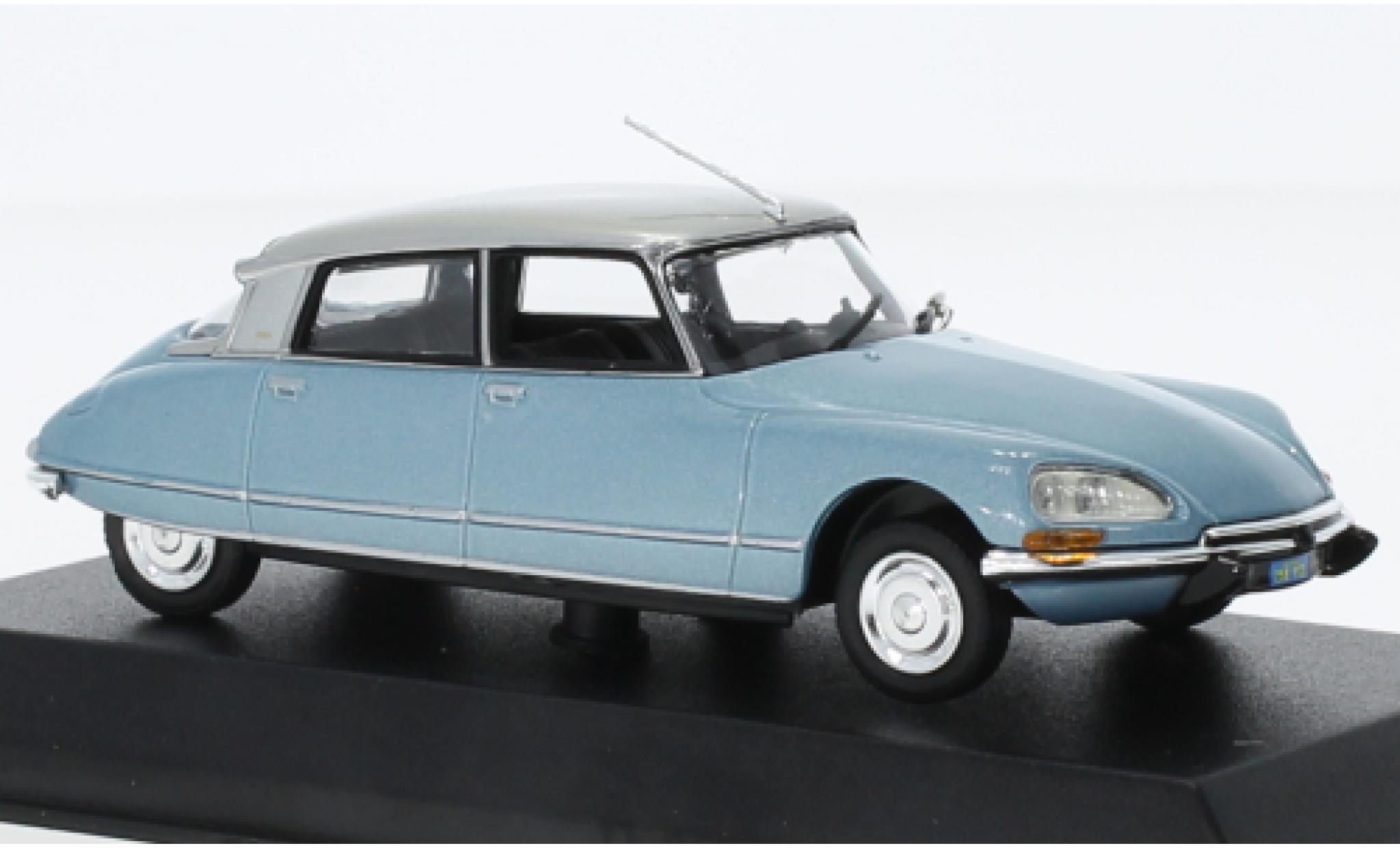 Citroen DS 1/43 Norev 23 Pallas metallic blauw clair/d 1973 modelauto