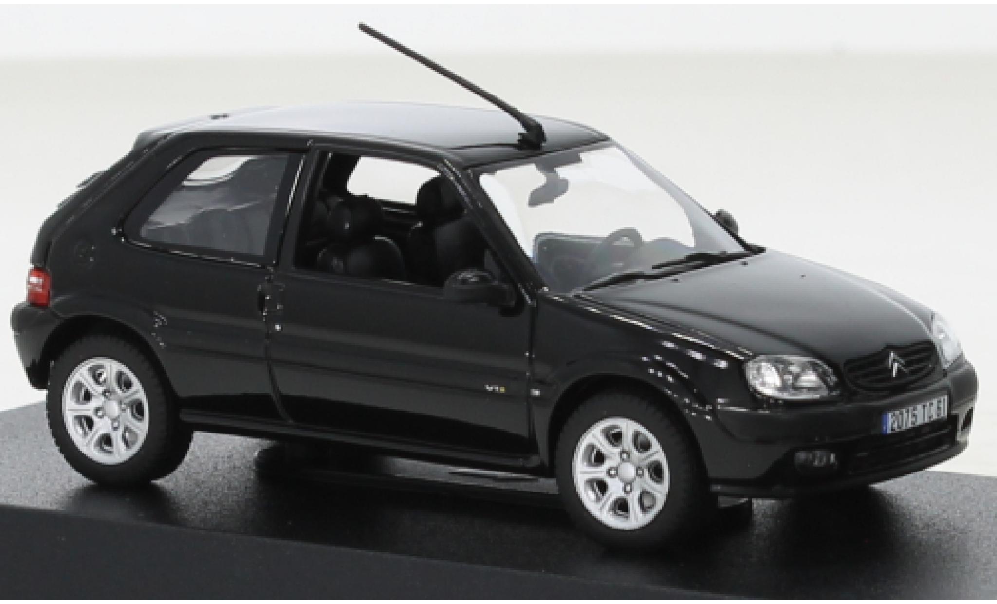Citroen Saxo 1/43 Norev VTS zwart 2000 modelauto