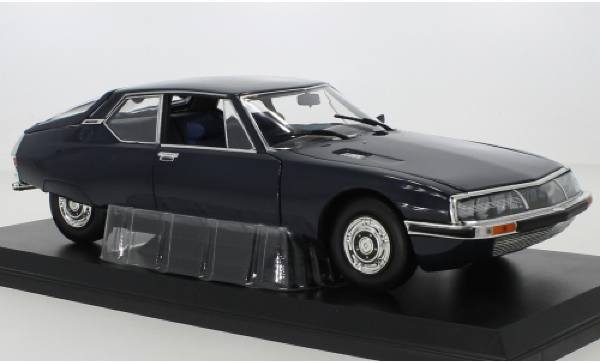 Citroen SM 1/18 Norev blauw fonc&eacute; 1972 modelauto