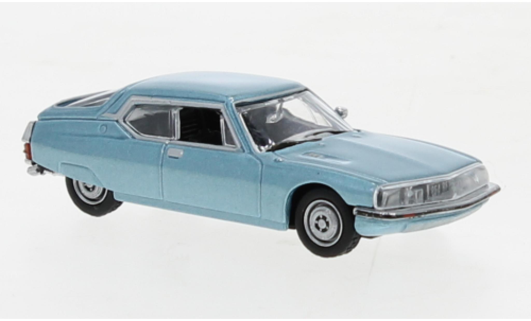 Citroen SM 1/87 Norev metallic blauw 1972 modelauto
