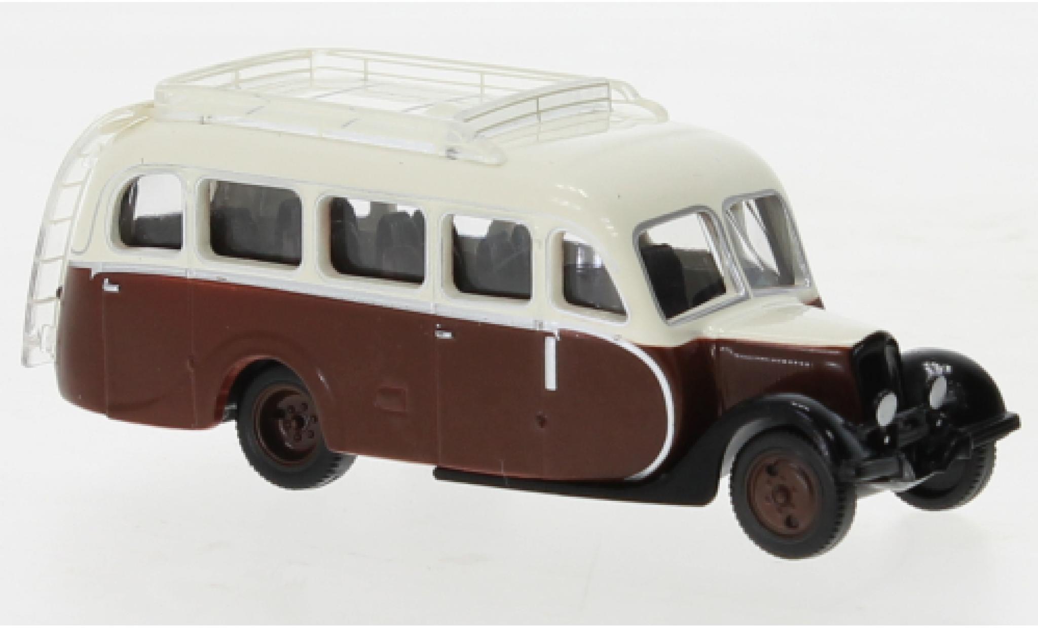 Citroen U23 1/87 Norev Autocar bruin/beige 1947 modelauto