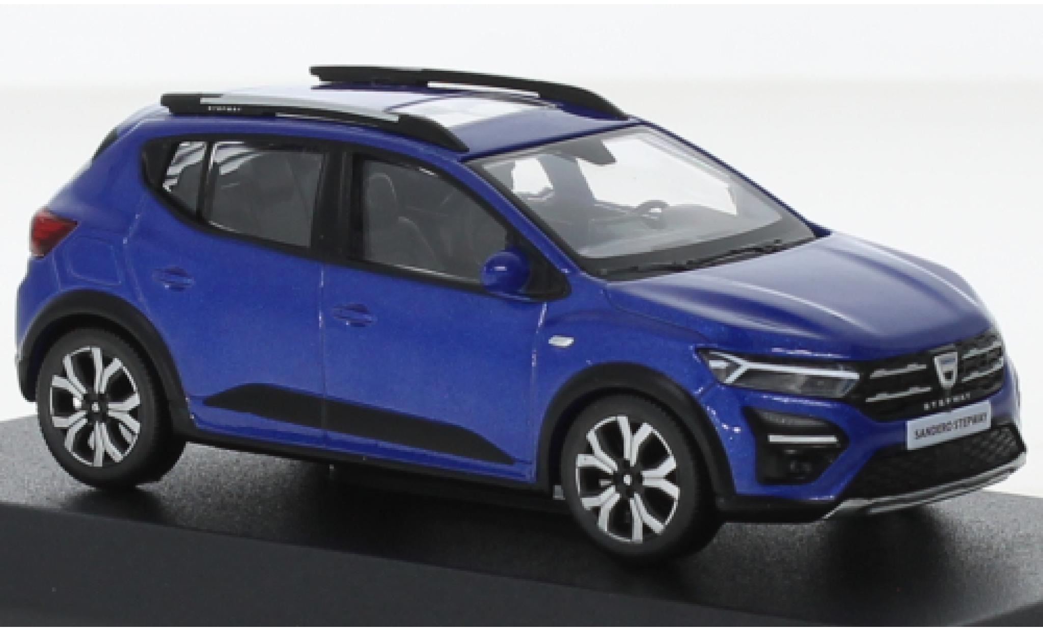 Dacia Sandero 1/43 Norev Stepway metallic blauw 2021 modelauto