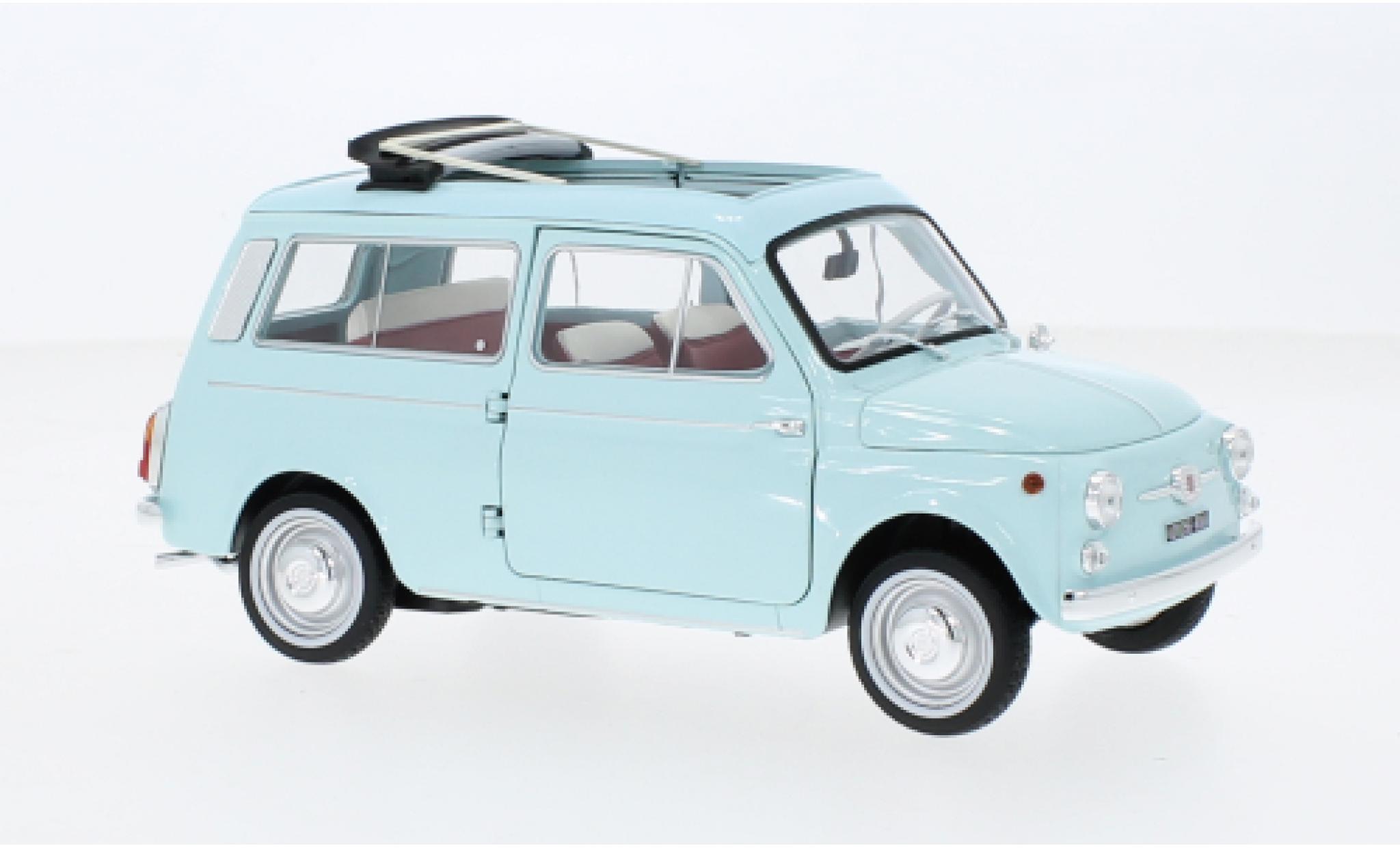 Fiat 500 1/18 Norev Giardiniera blauw clair 1964 modelauto