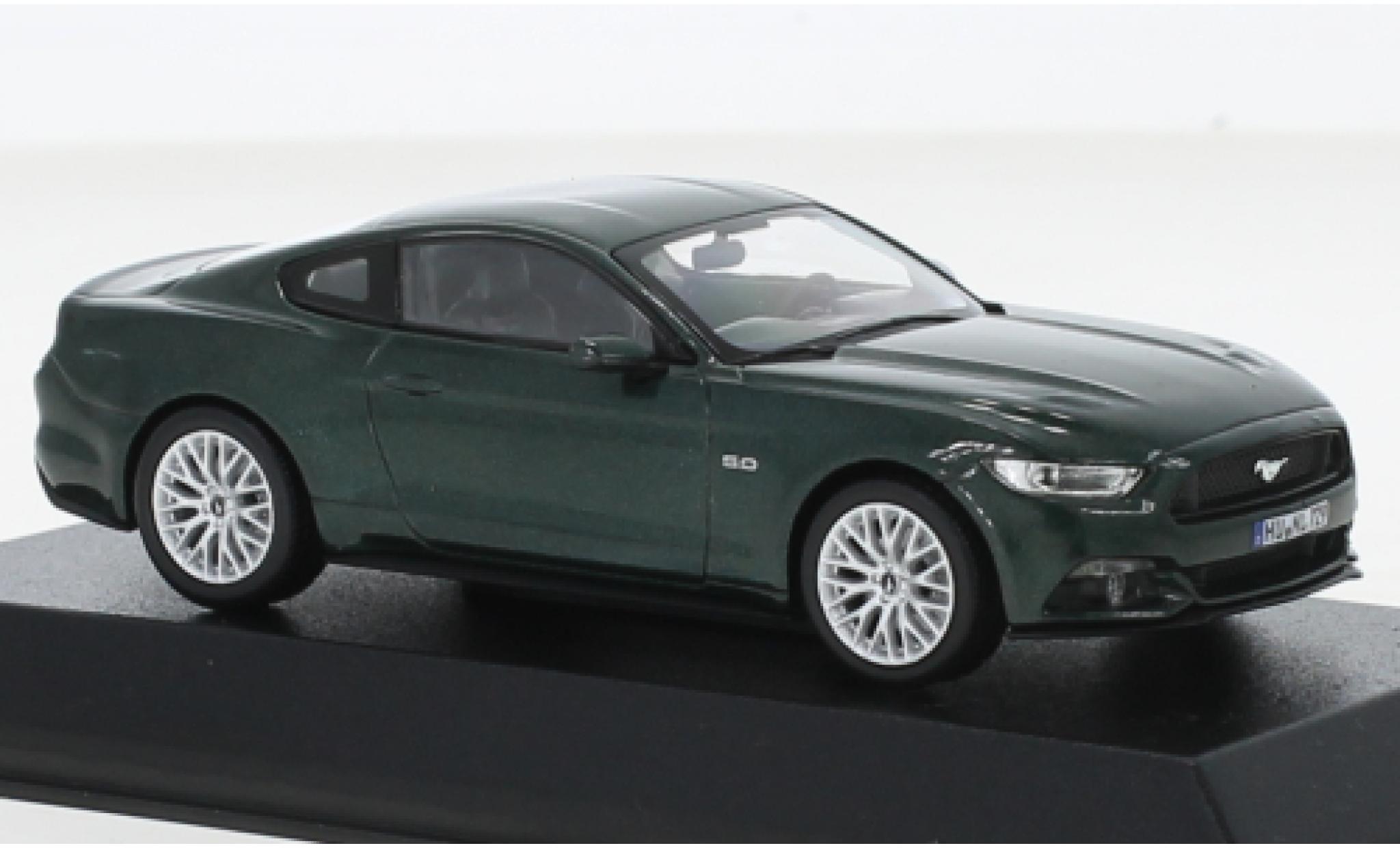Ford Mustang 1/43 Norev GT metallic groen 2015 modelauto