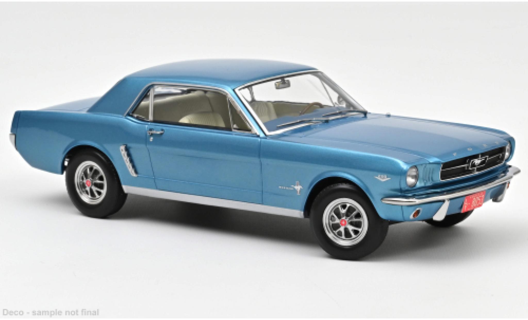 Ford Mustang 1/18 Norev Hardtop Coupe metallic turquoise 1965 modelauto