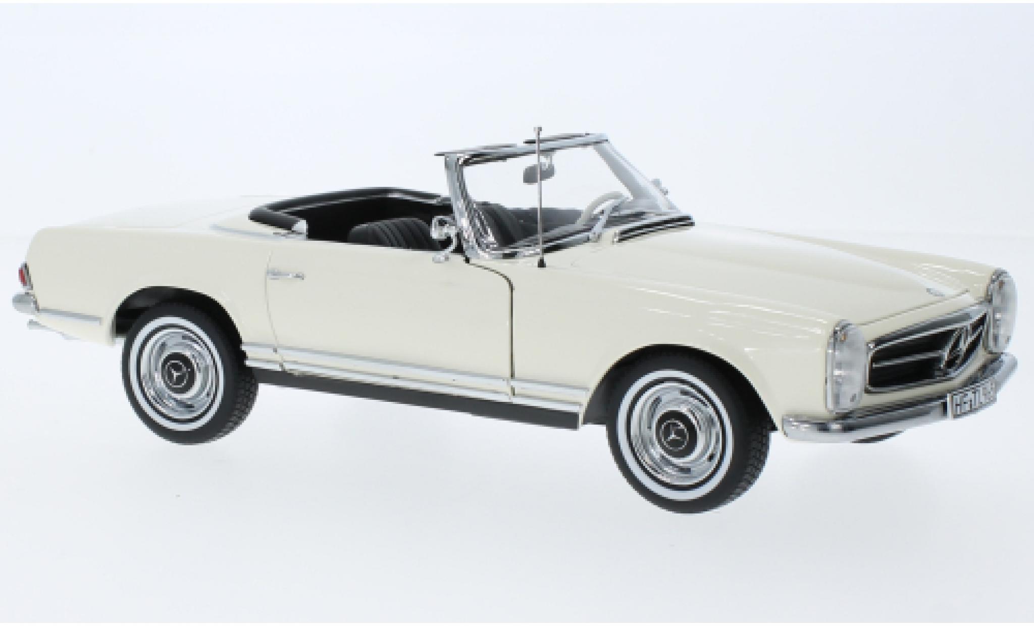 Mercedes 230 1/18 Norev SL (W113) wit 1963 modelauto