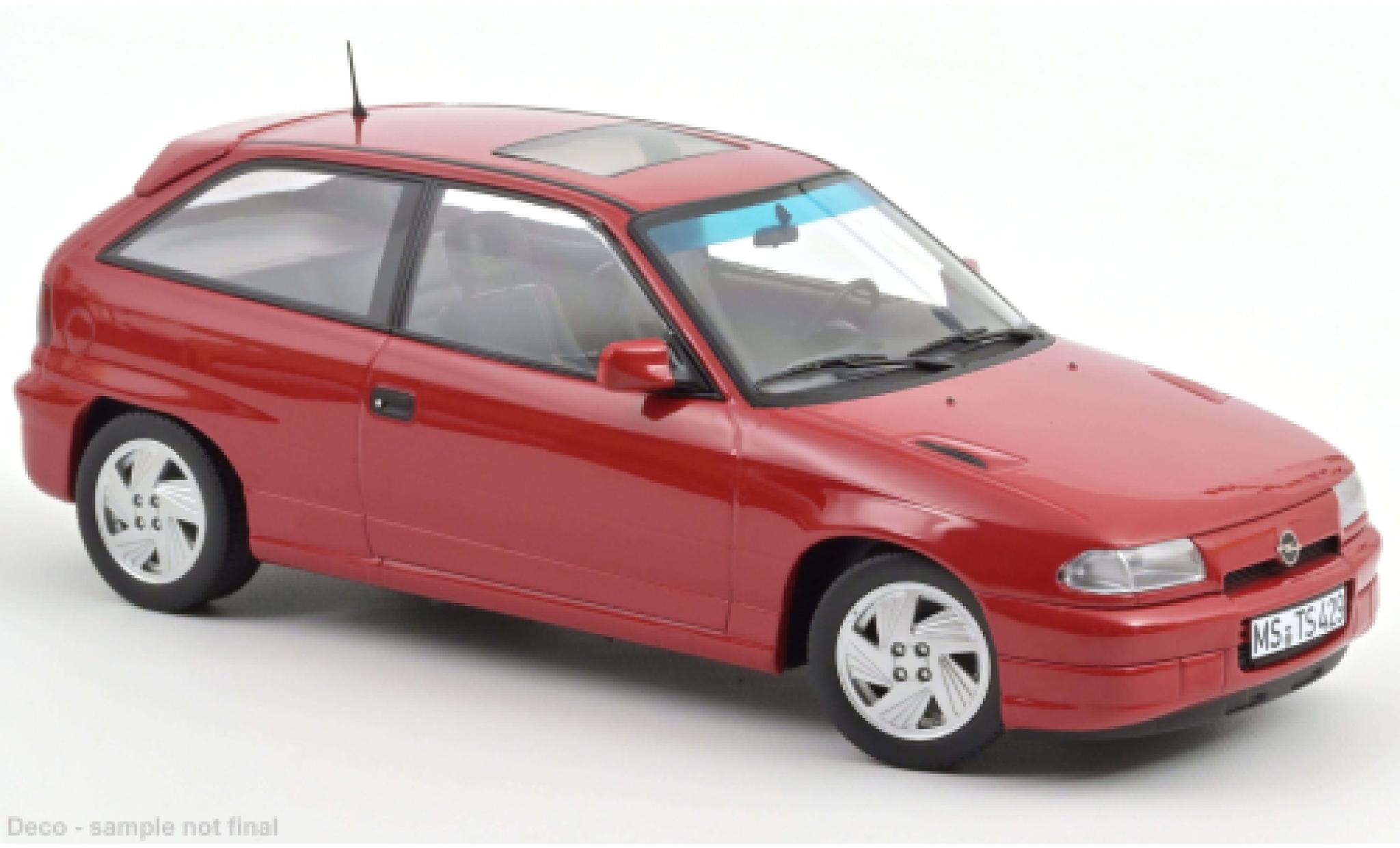 Opel Astra 1/18 Norev GSi rood 1991 modelauto