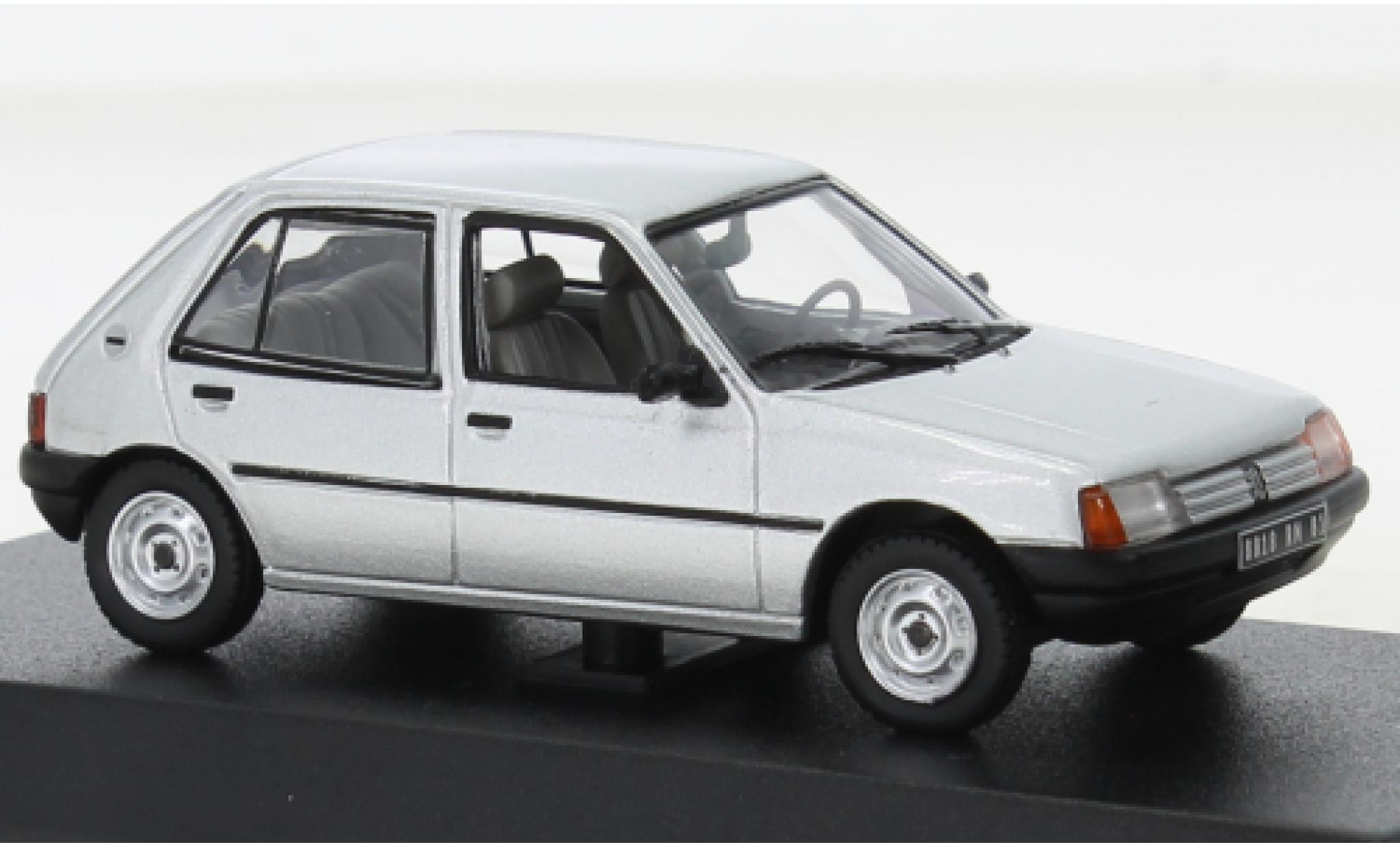 Peugeot 205 1/43 Norev GL metallic grijs 1988 modelauto