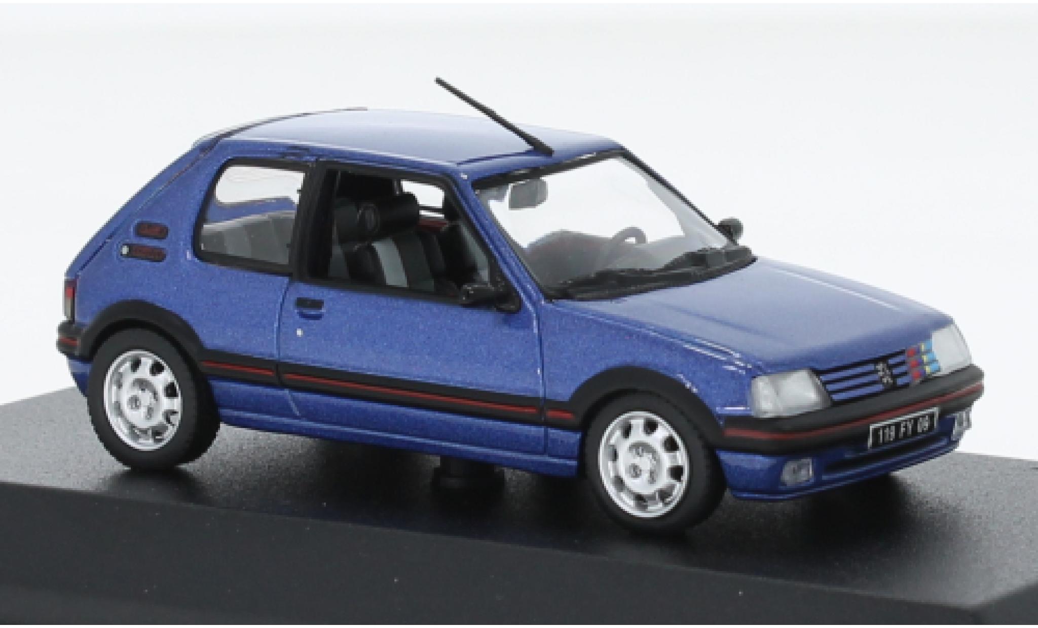 Peugeot 205 1/18 Norev GTI 1.9 metallic blauw 1992 modelauto