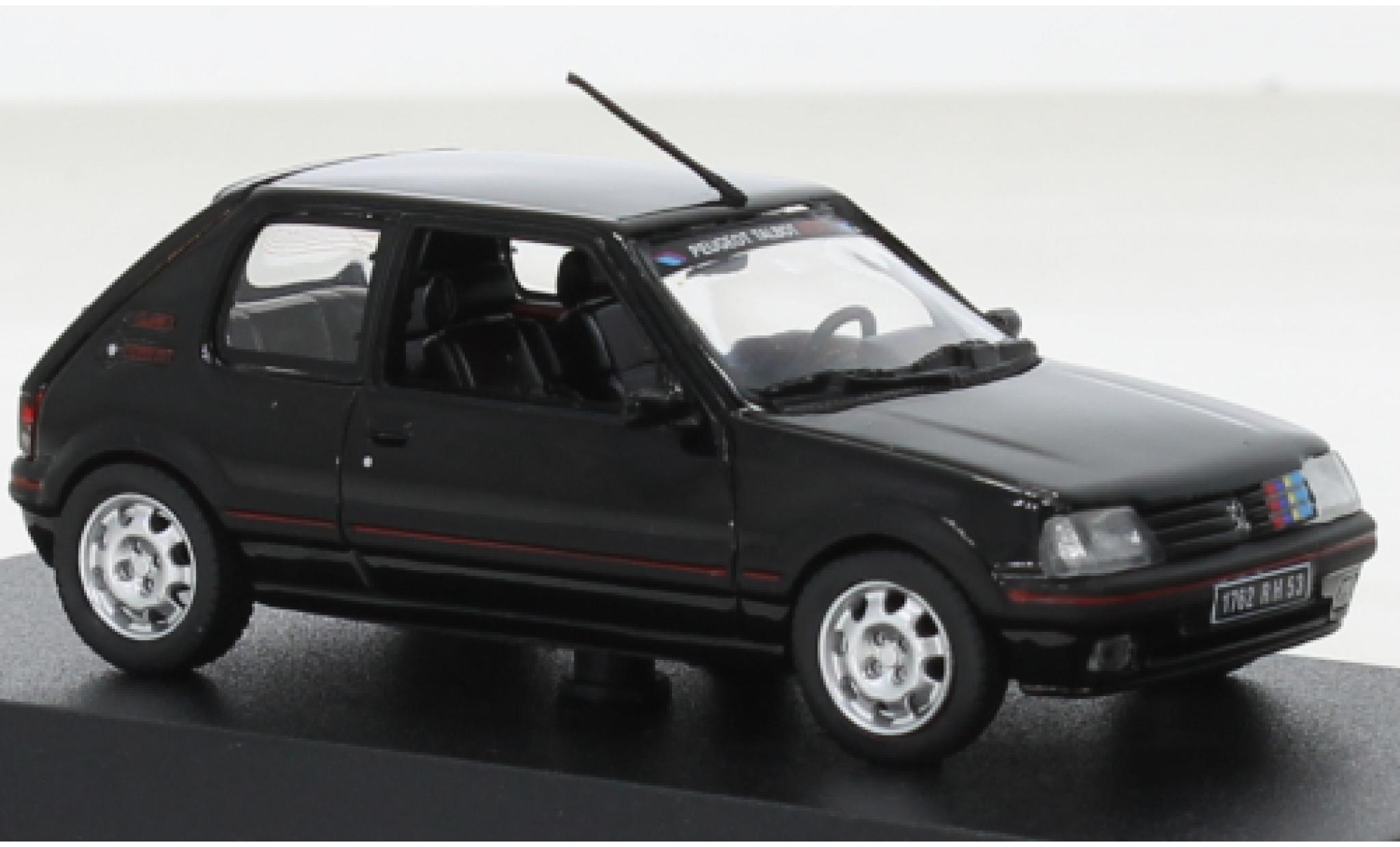 Peugeot 205 1/43 Norev GTI 1.9 zwart/D&eacute;corer 1992 modelauto