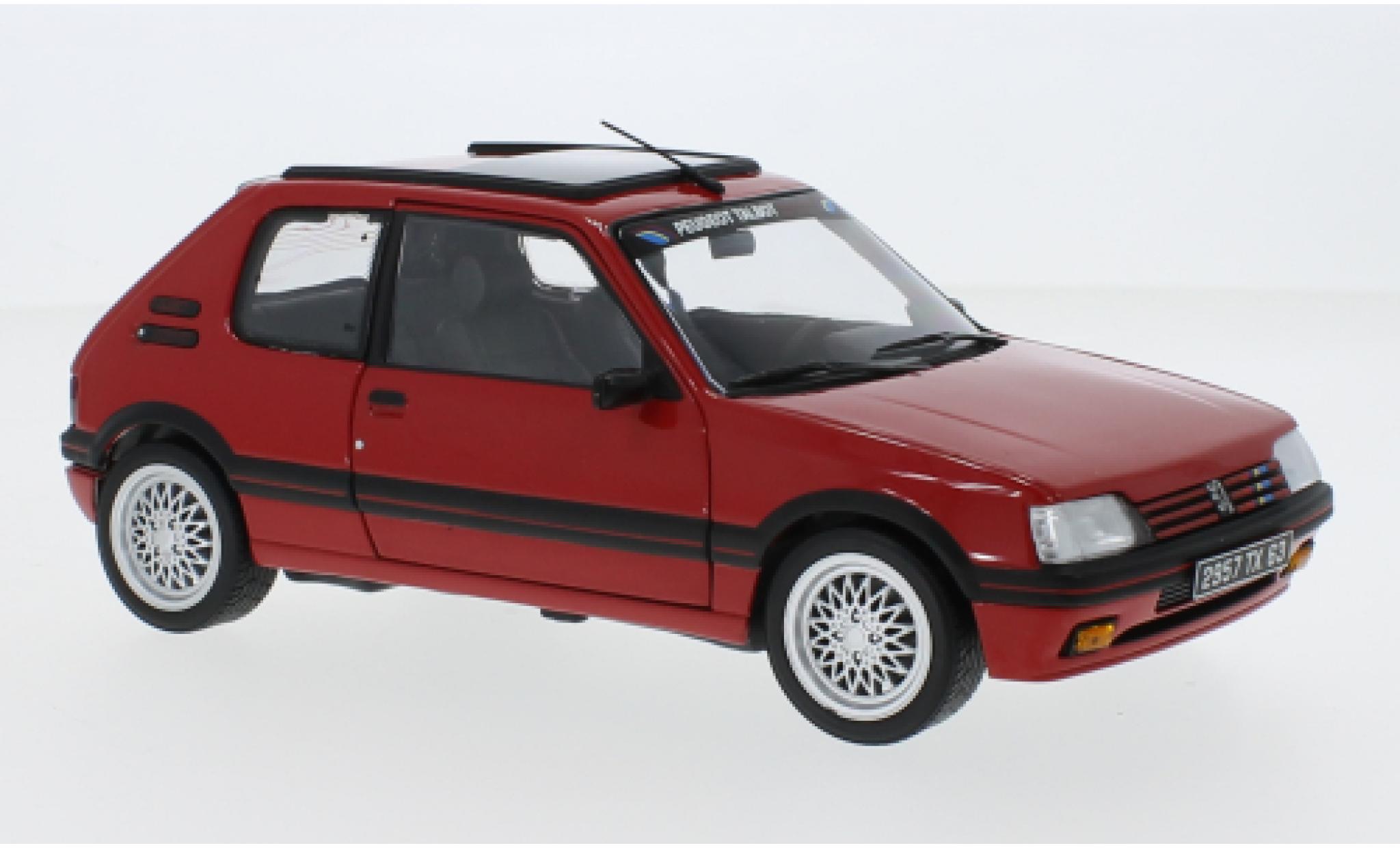 Peugeot 205 1/18 Norev GTI 1.9 PTS rood 1991 modelauto