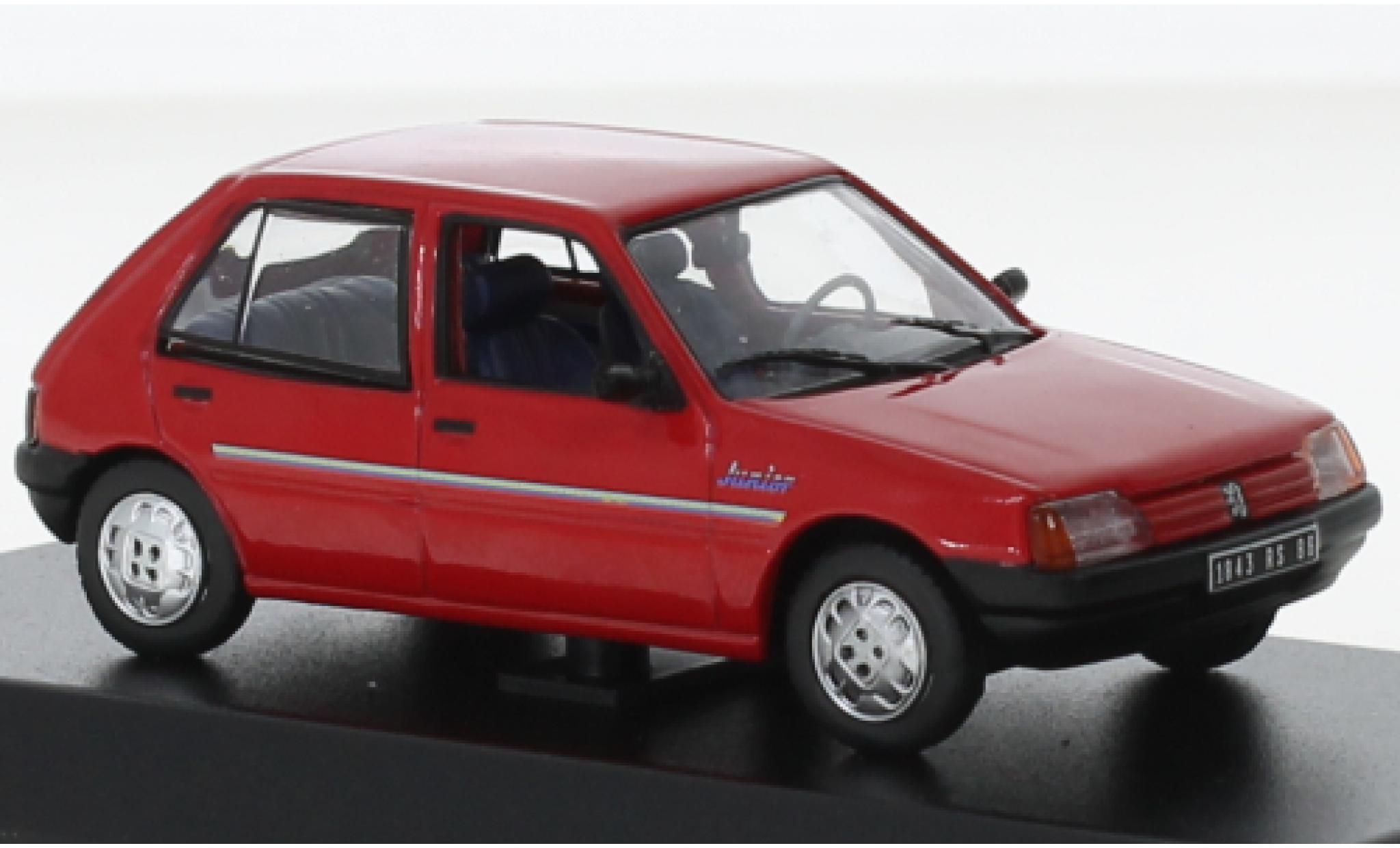 Peugeot 205 1/43 Norev Junior rood 1988 modelauto