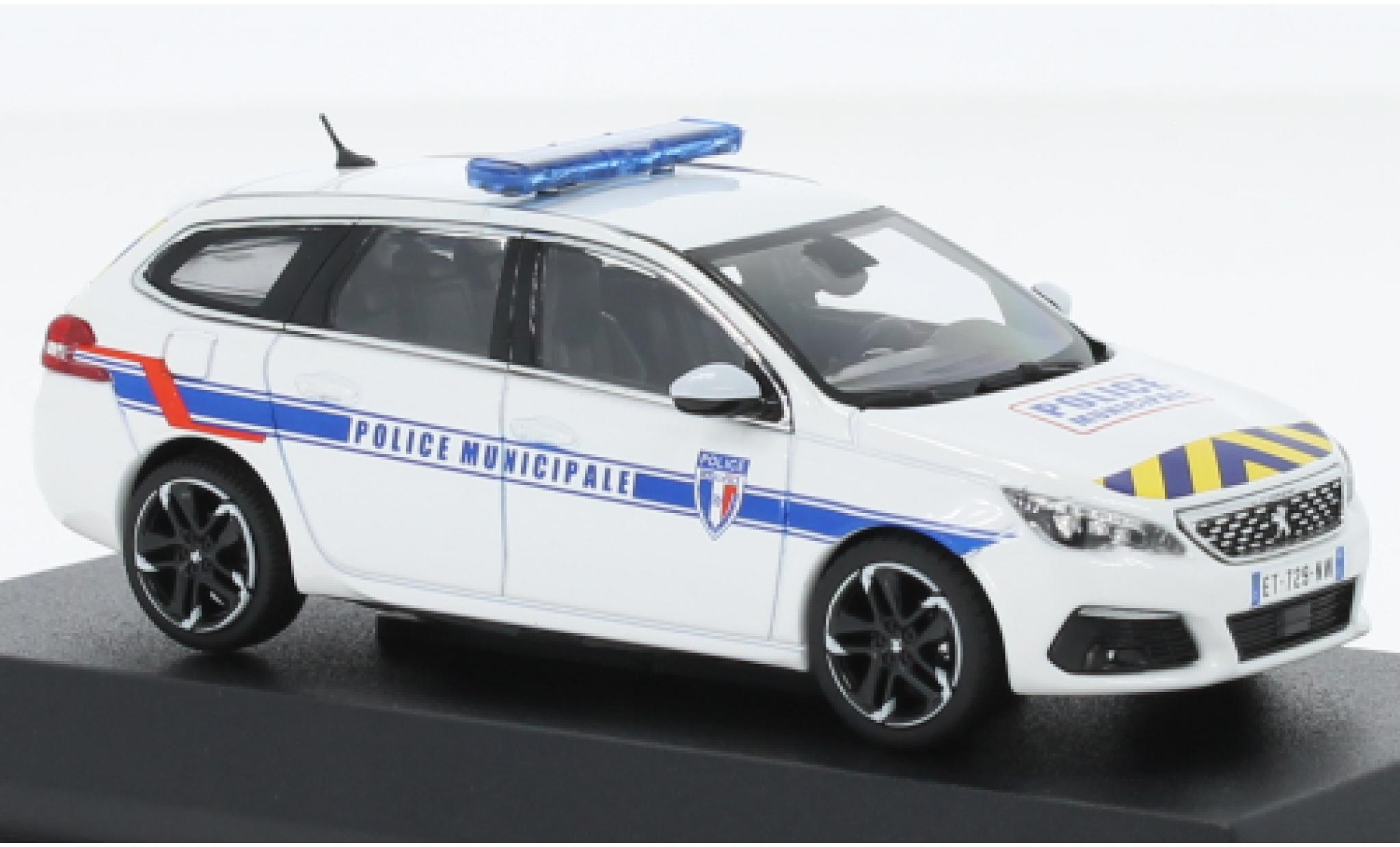 Peugeot 308 1/43 Norev SW Politie Municipale (F) 2018 modelauto