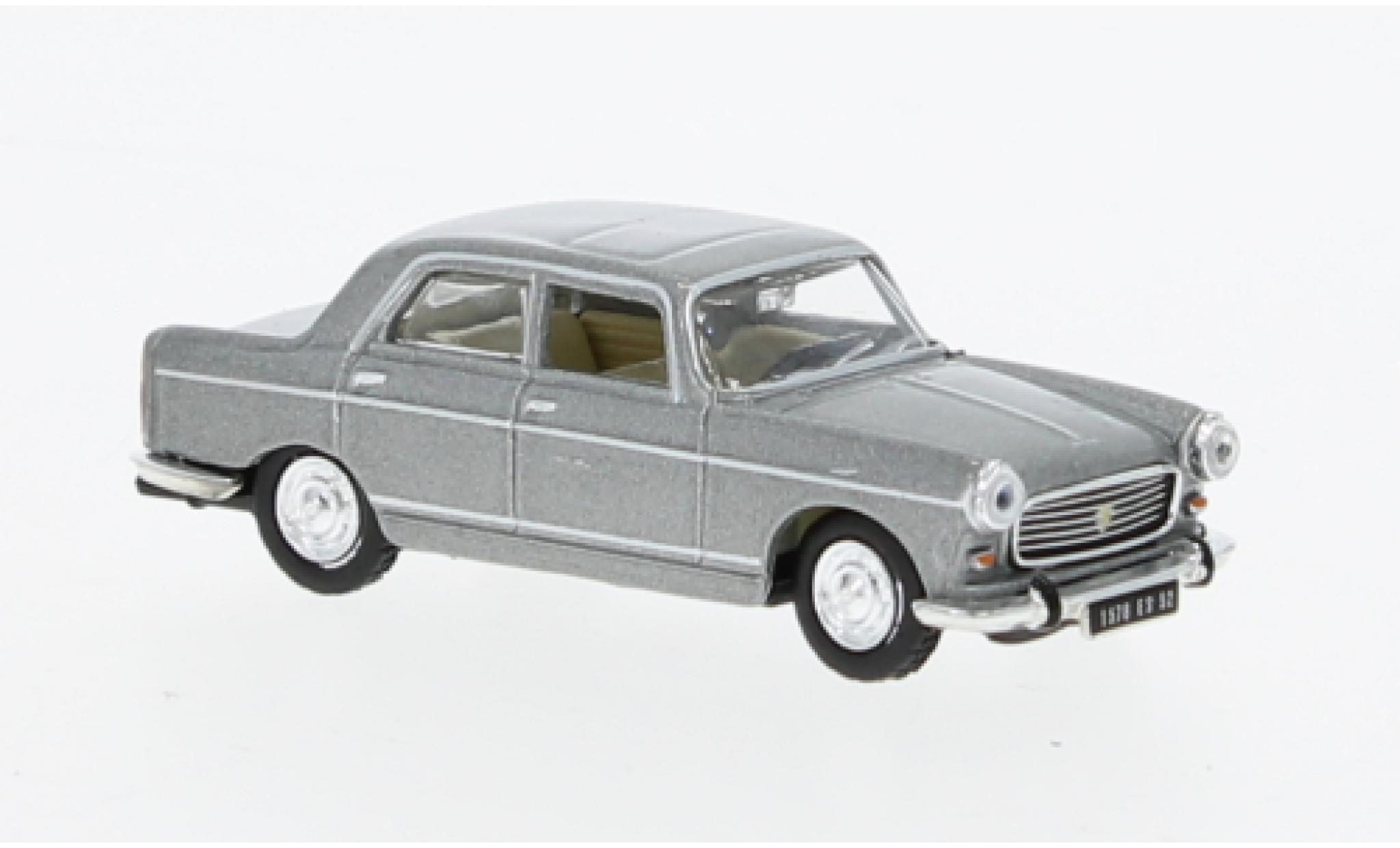 Peugeot 404 1/87 Norev metallic grijs 1968 modelauto