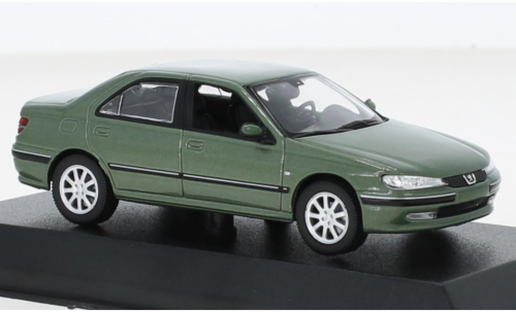 Peugeot 406 1/43 Norev metallic groen 2002 modelauto